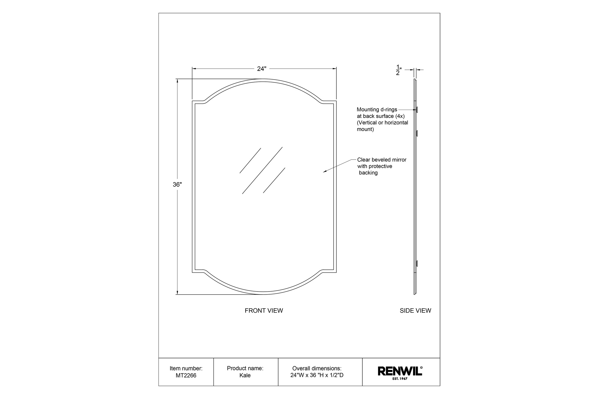 Renwil™ - Kale Wall Mirror