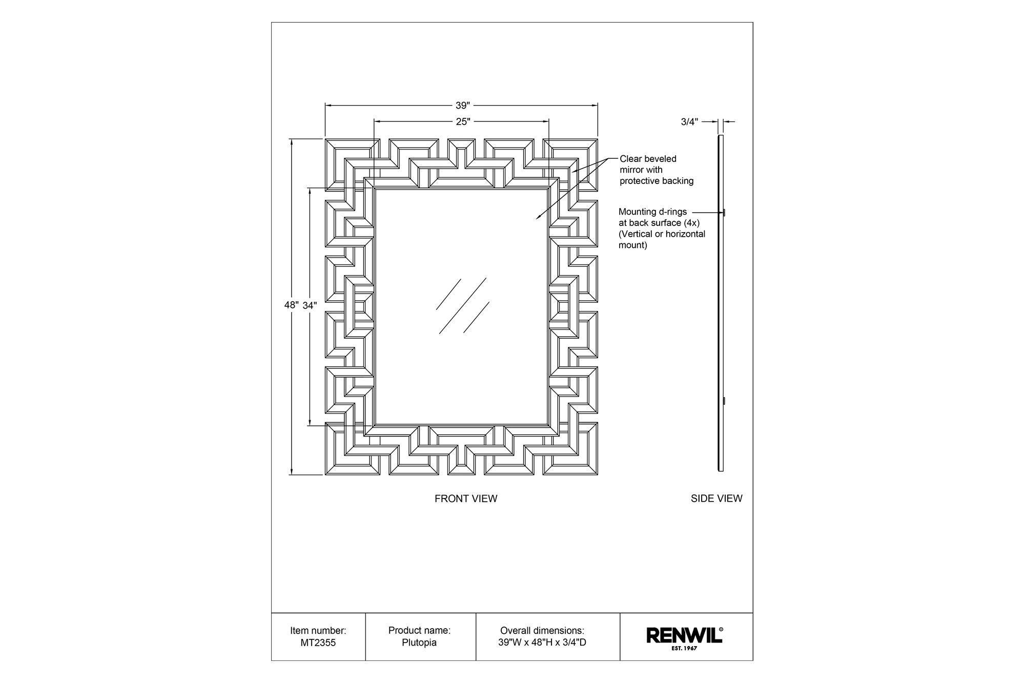 Renwil - Plutopia Wall Mirror