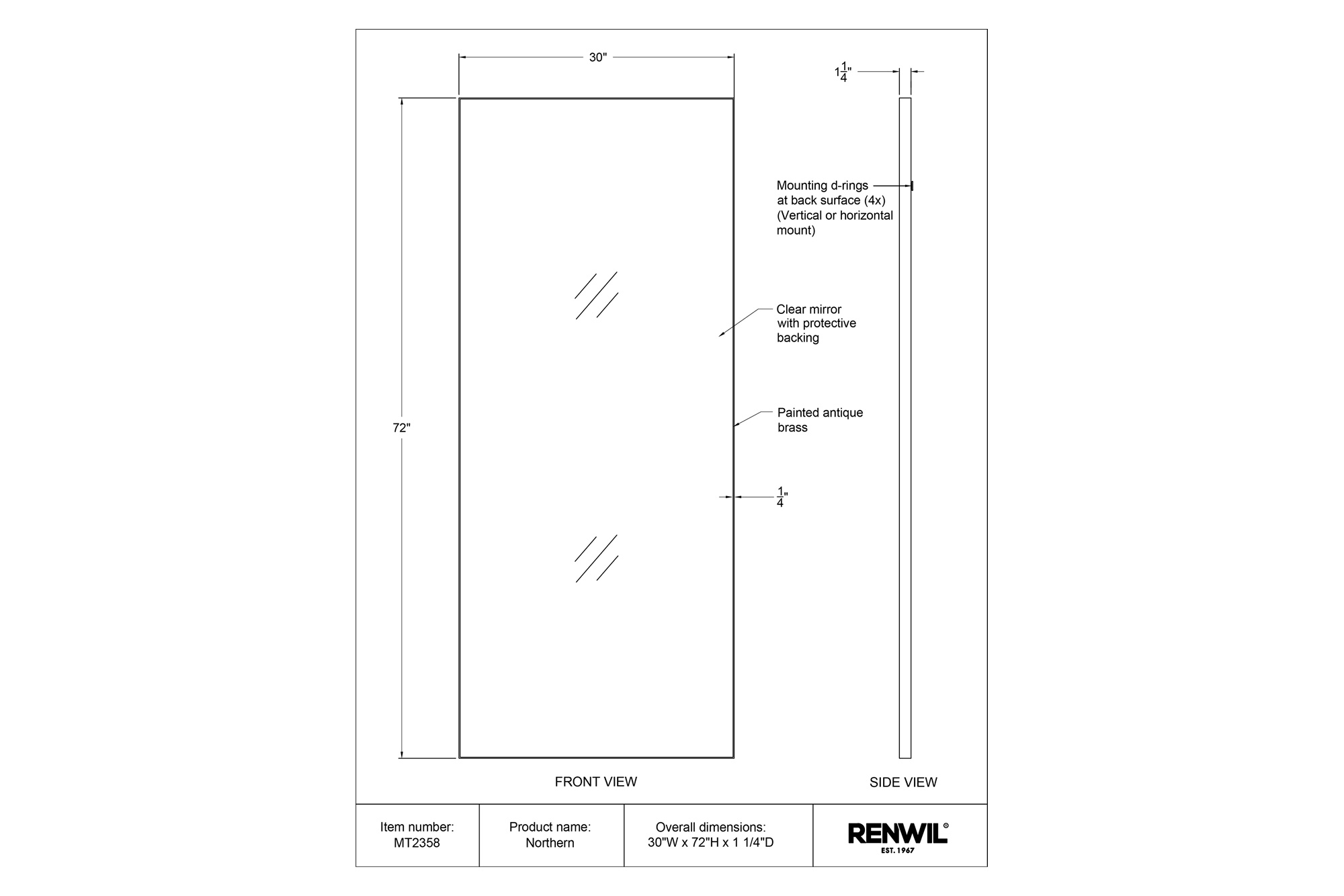 Renwil™ - Northern Wall Mirror