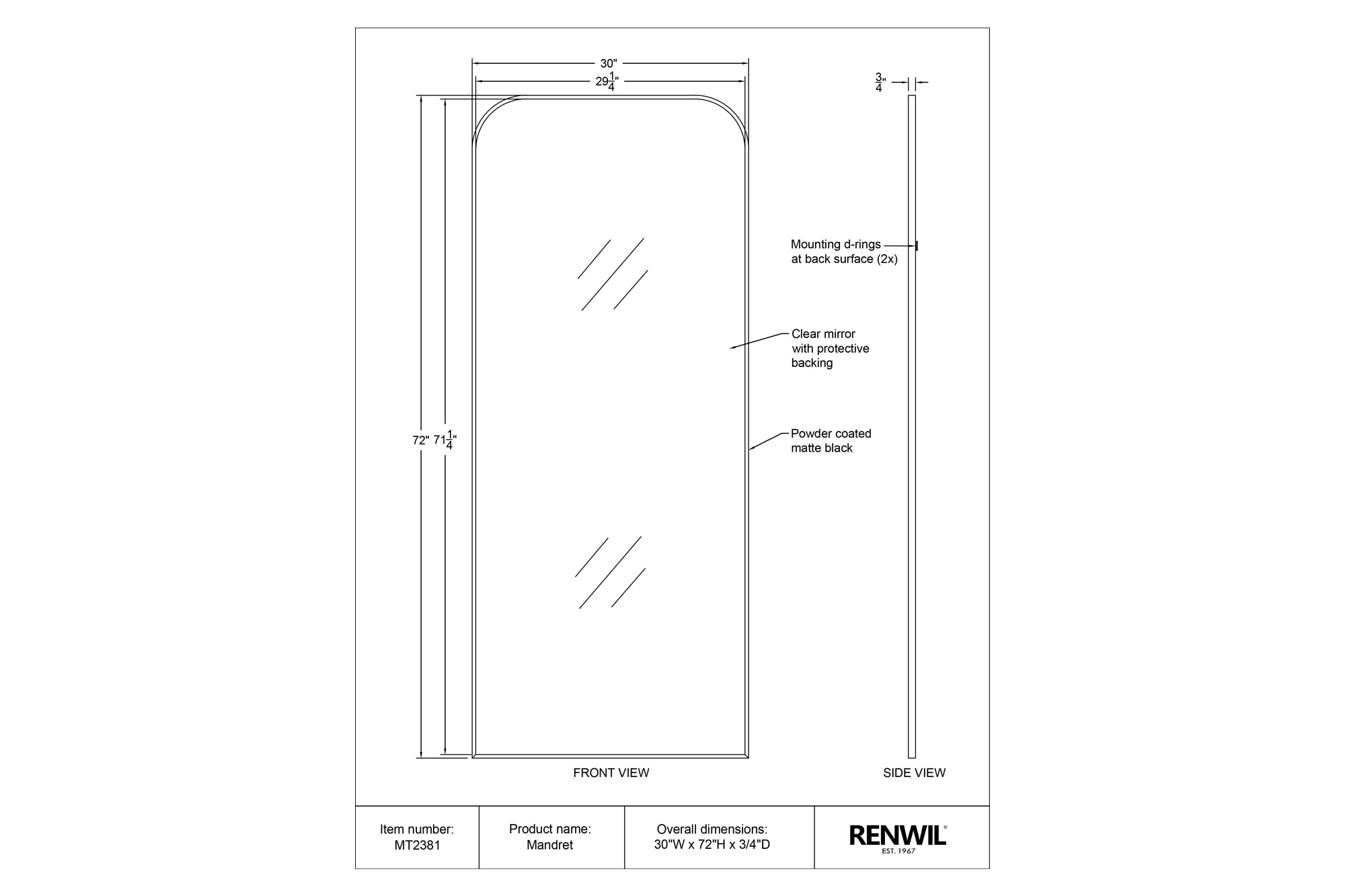 Renwil Mandret Wall Mirror