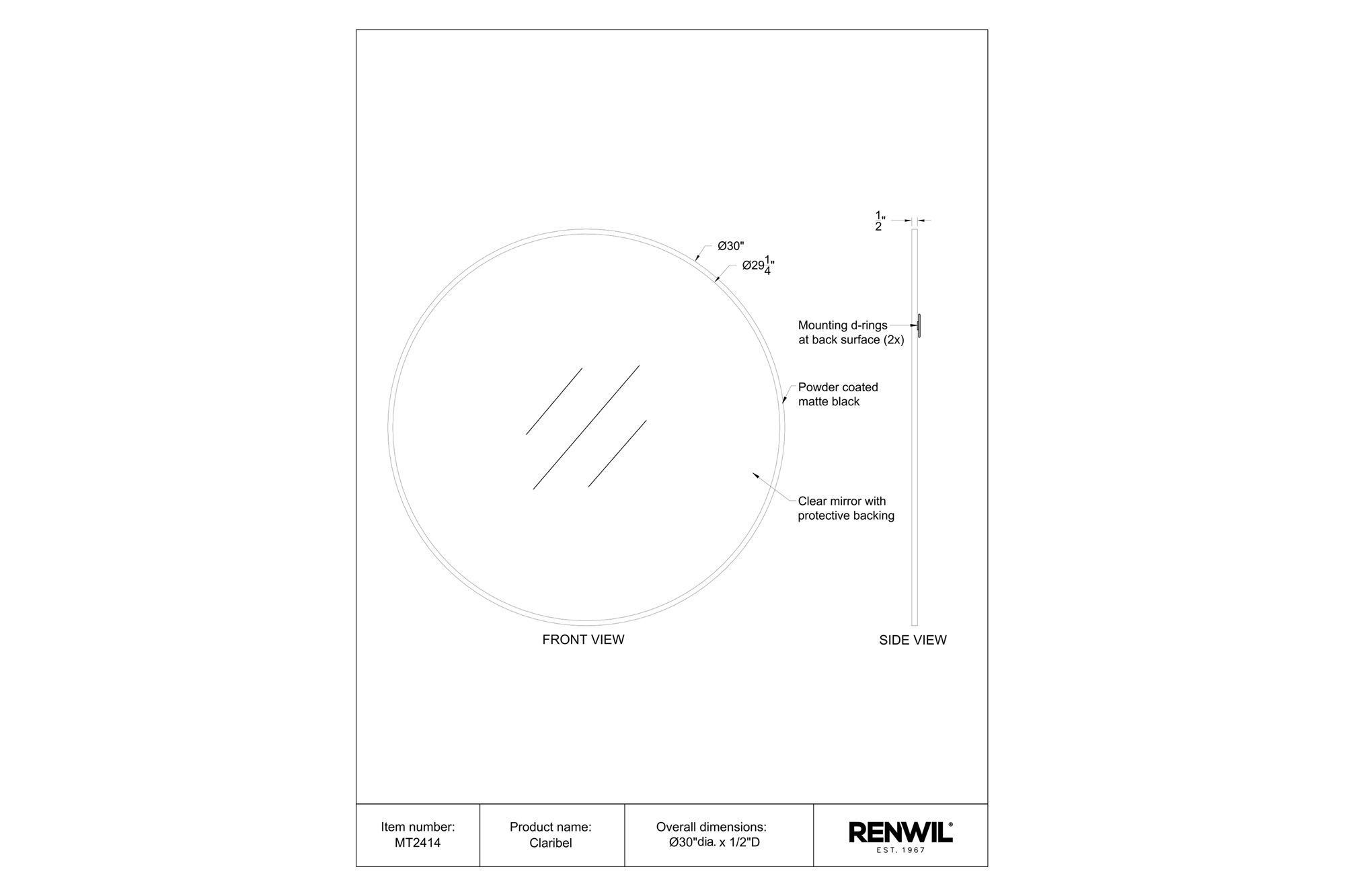 Renwil - Claribel Wall Mirror