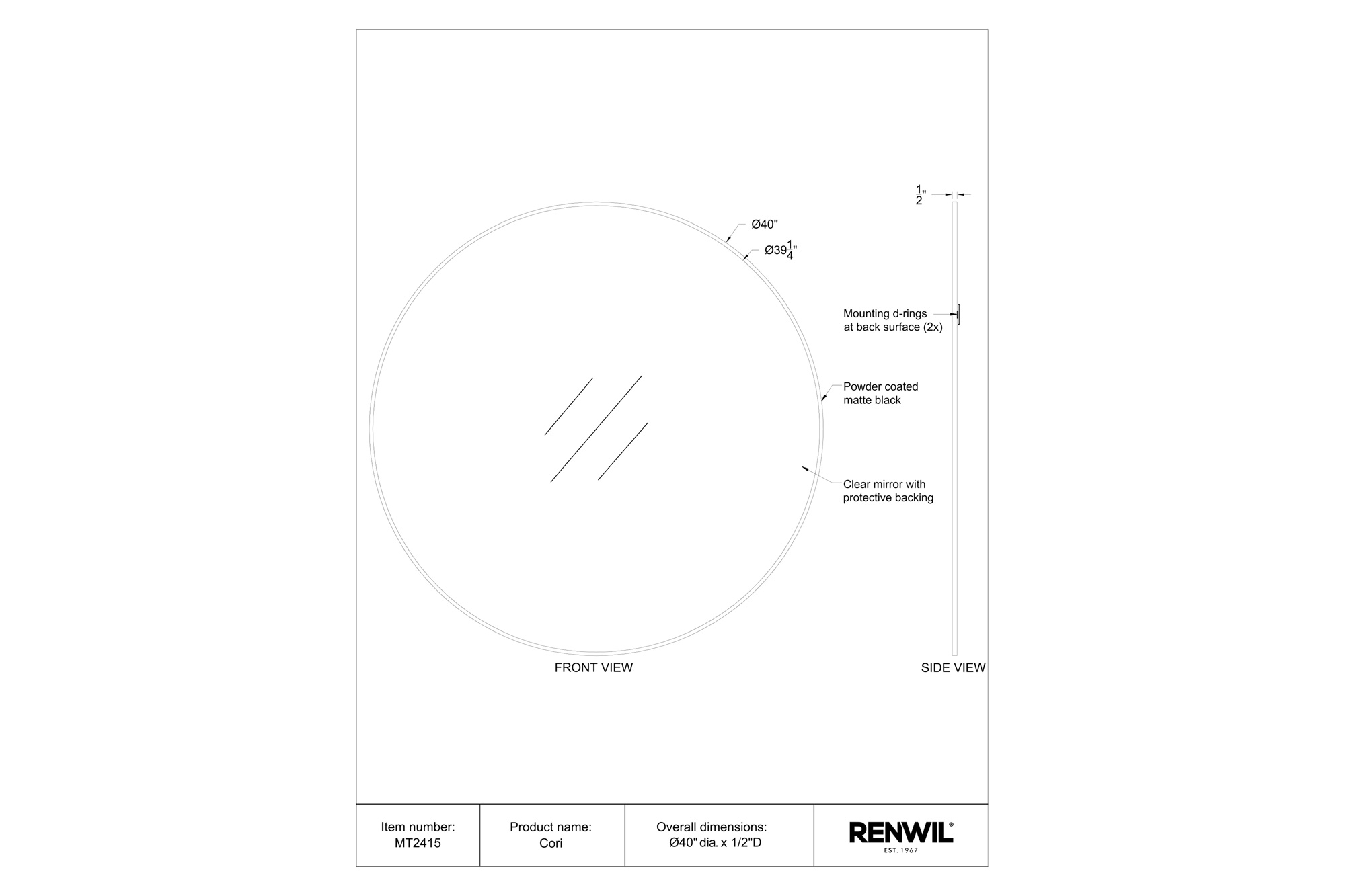 Renwil™ - Cori Wall Mirror