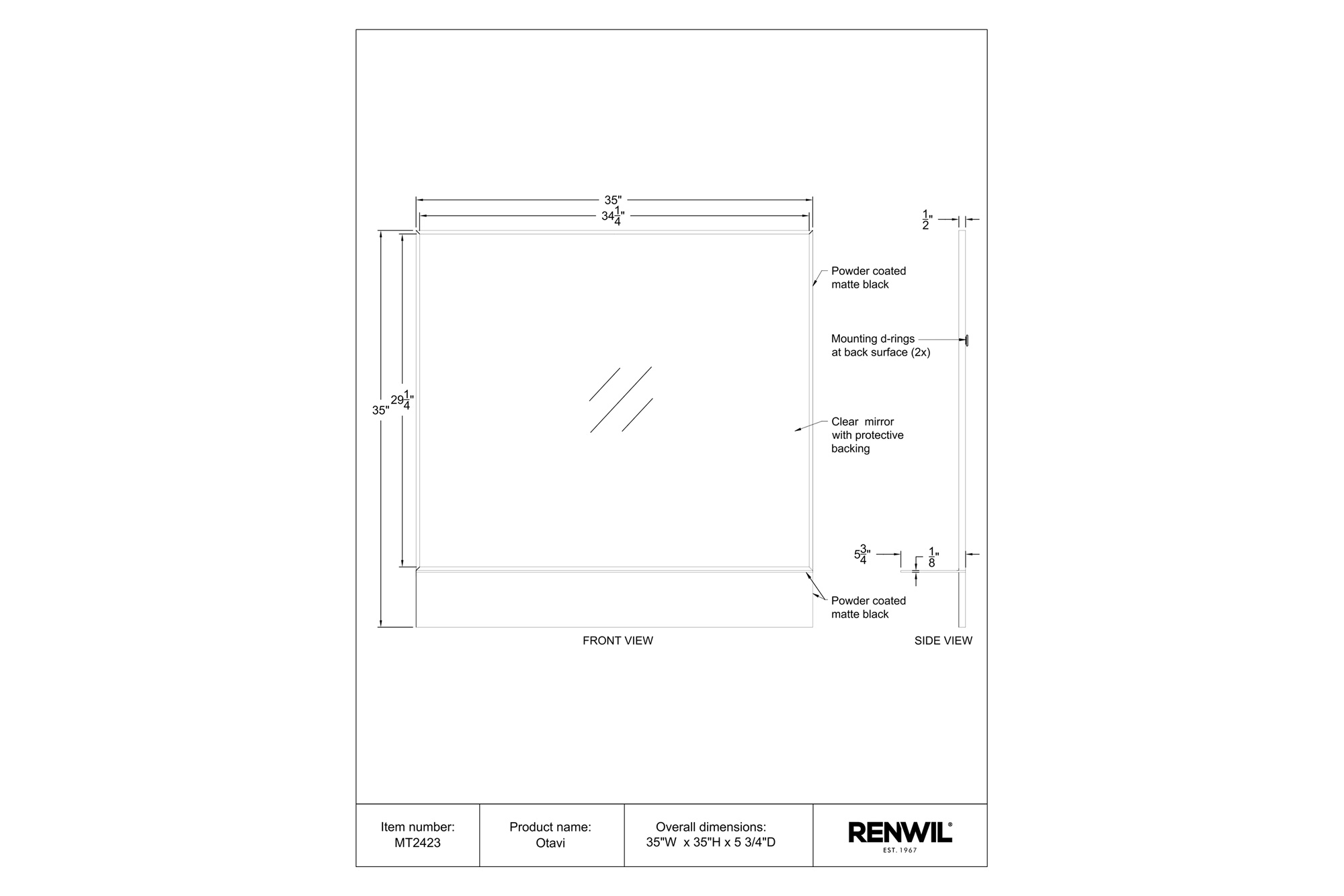 Renwil Otavi Wall Mirror