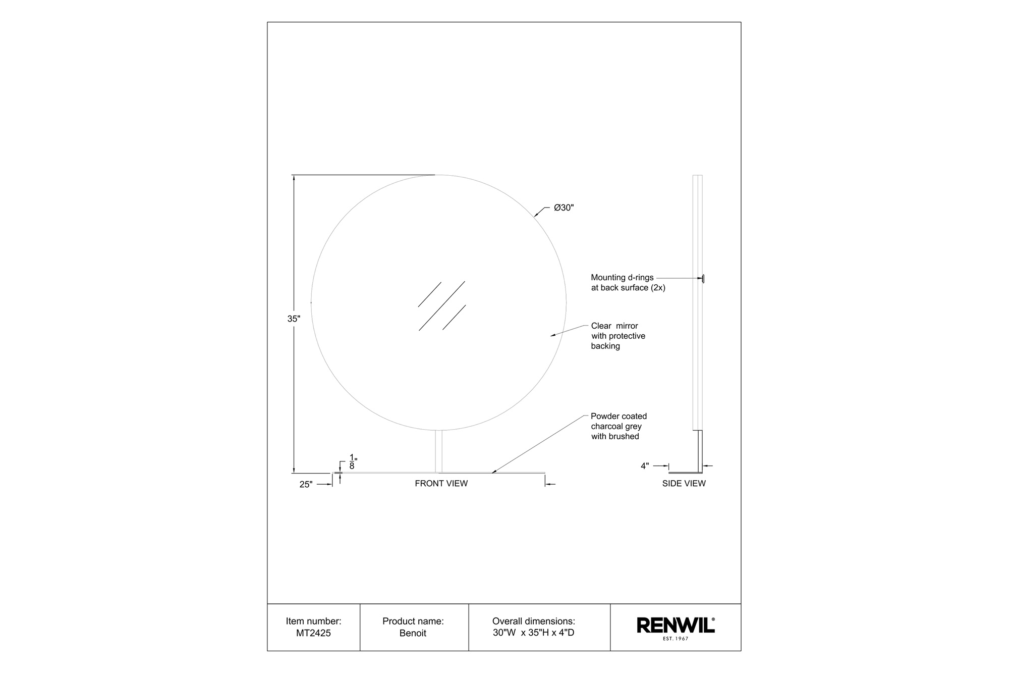 Renwil™ - Benoit Wall Mirror