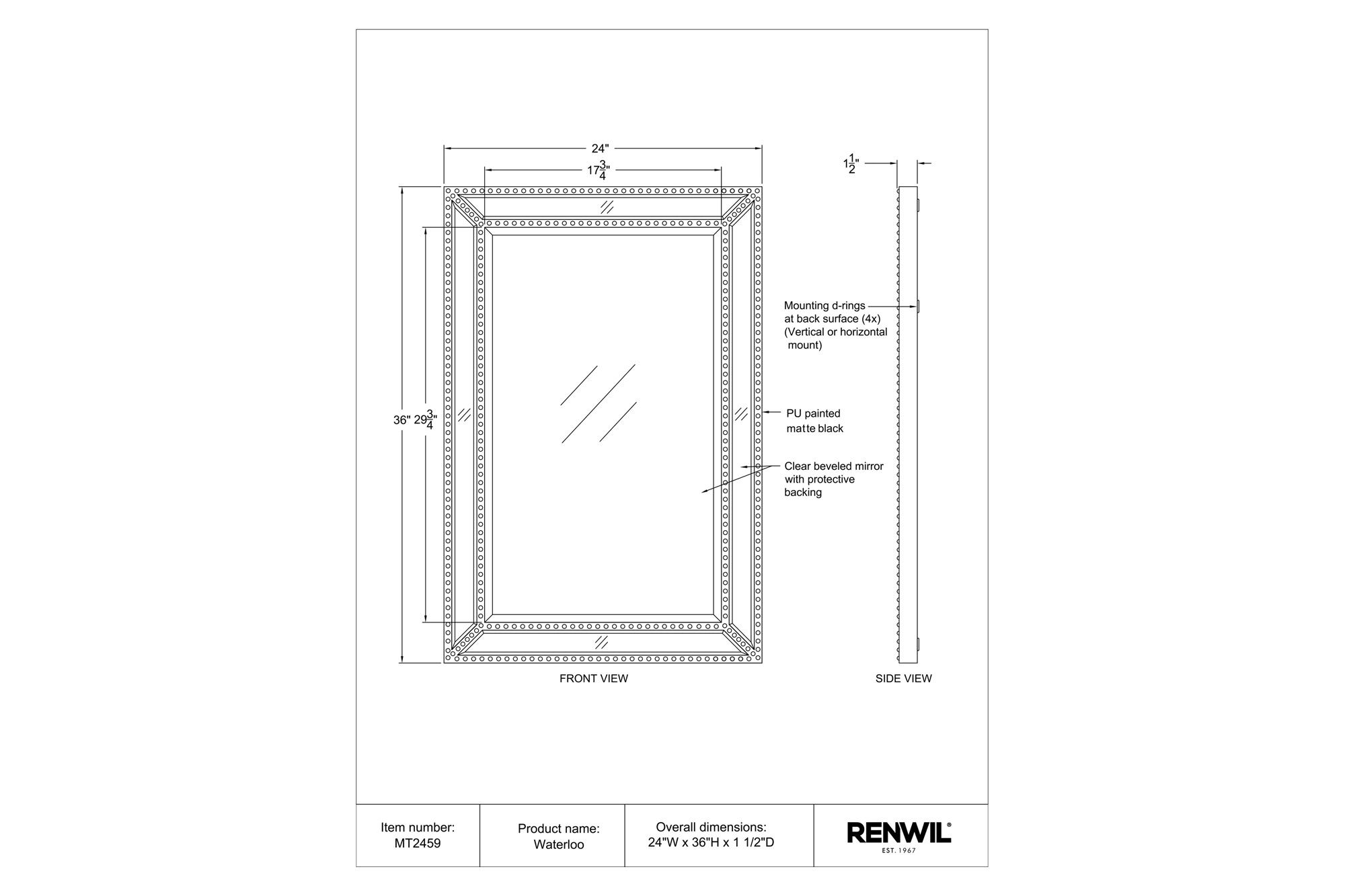 Renwil™ - Waterloo Wall Mirror