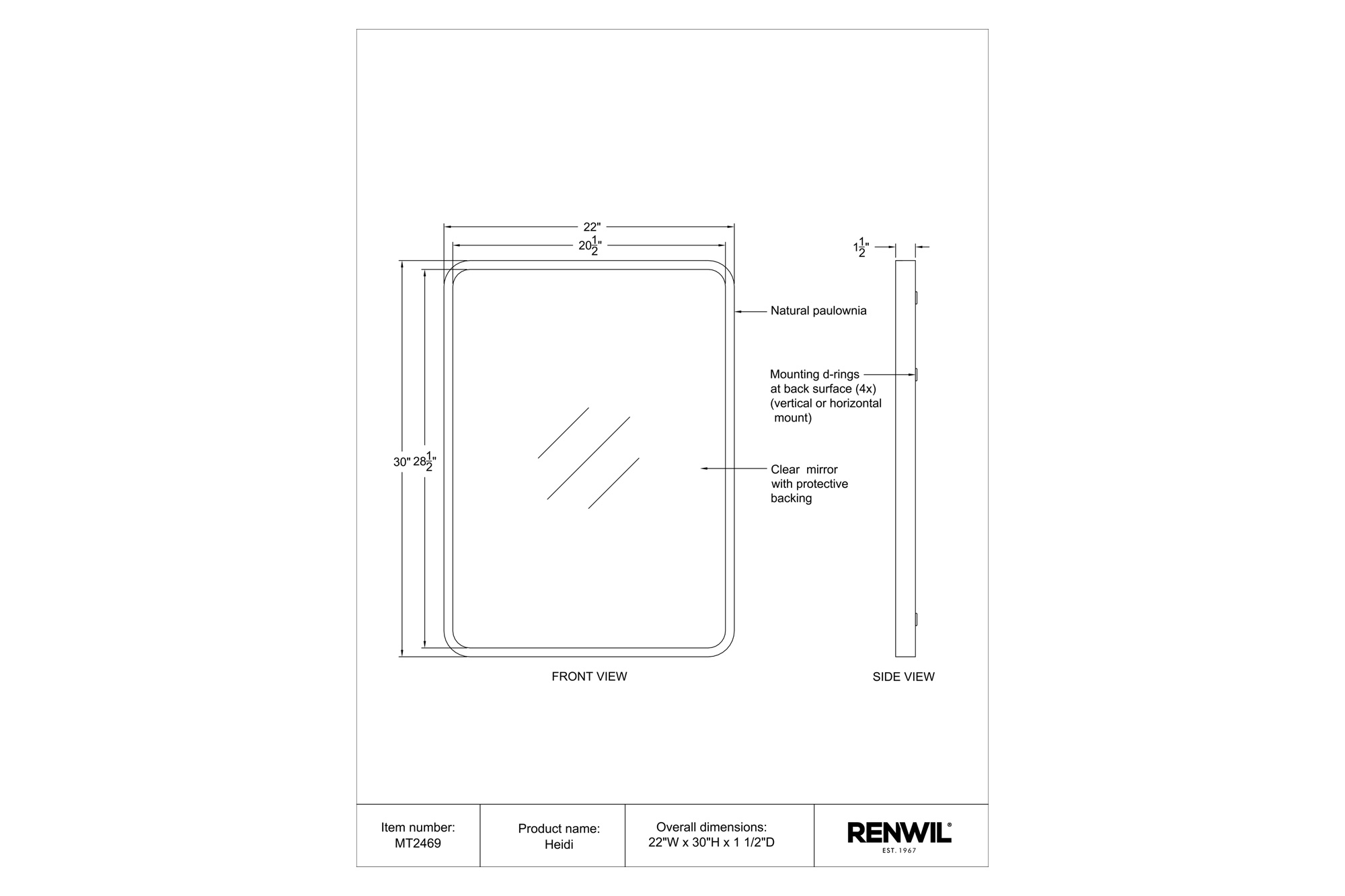 Renwil™ - Heidi Wall Mirror