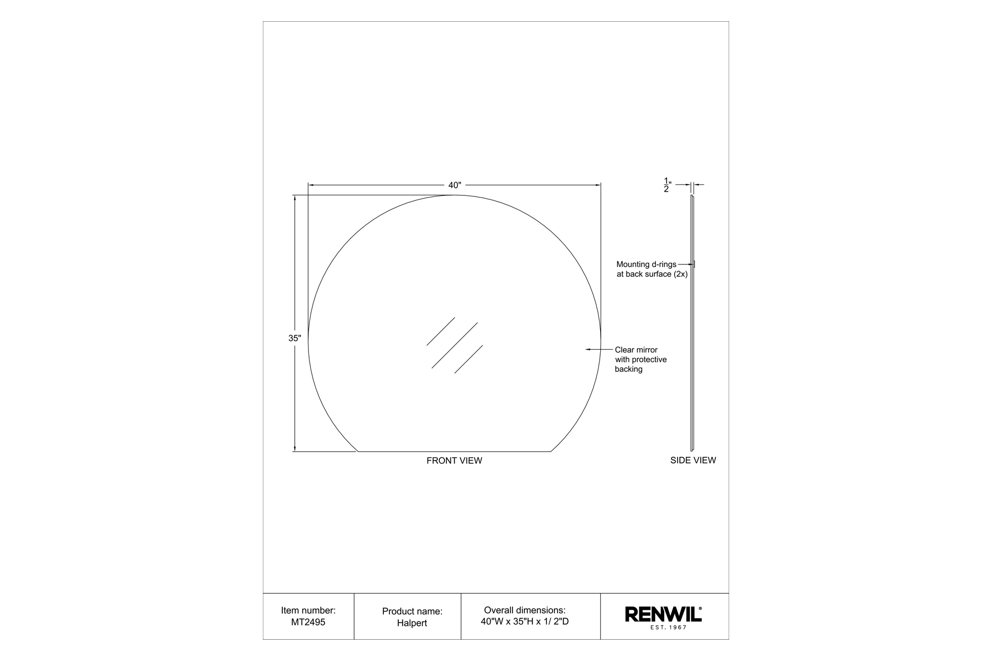 Renwil™ - Halpert Wall Mirror