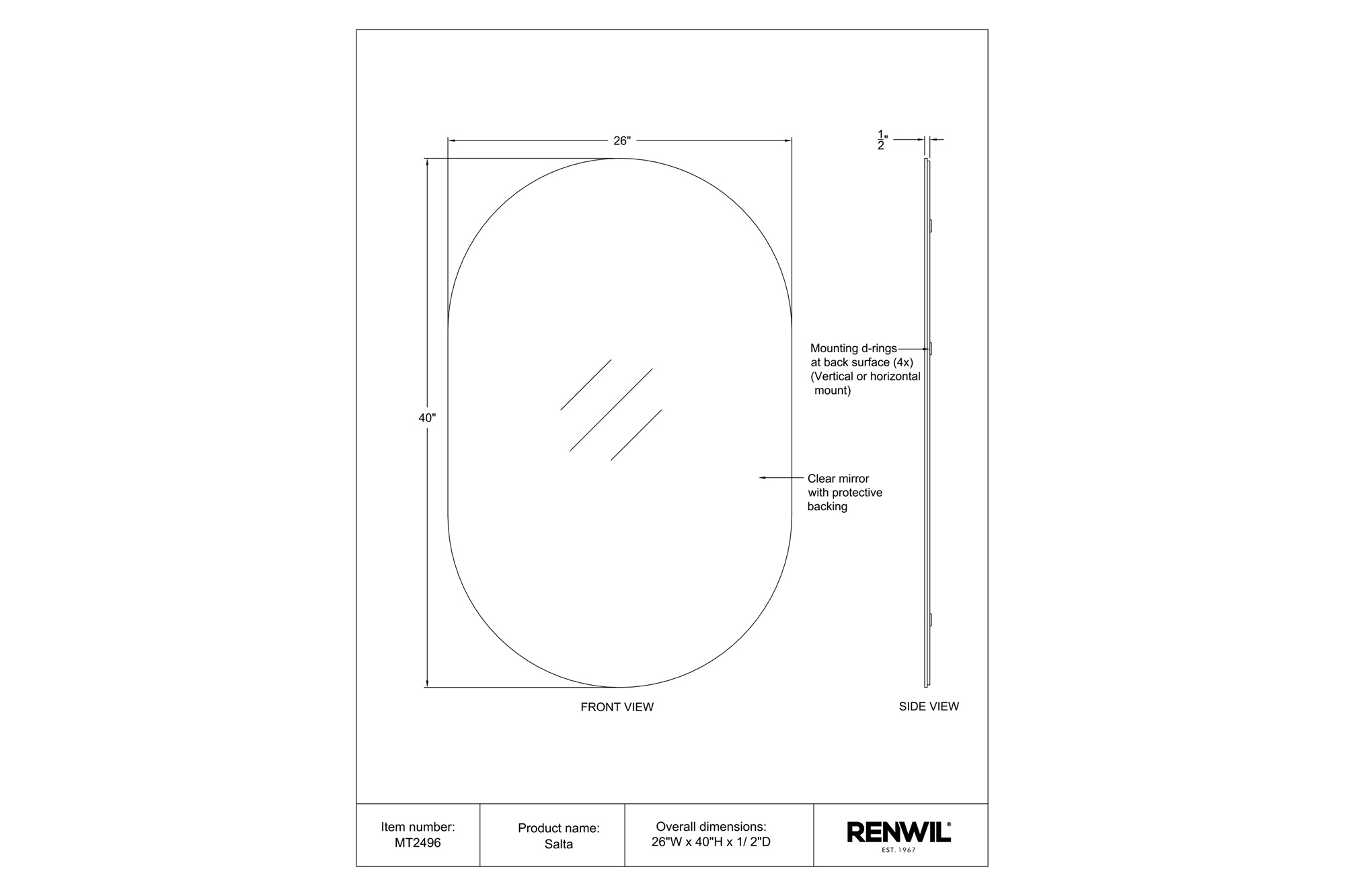 Renwil™ - Salta Wall Mirror