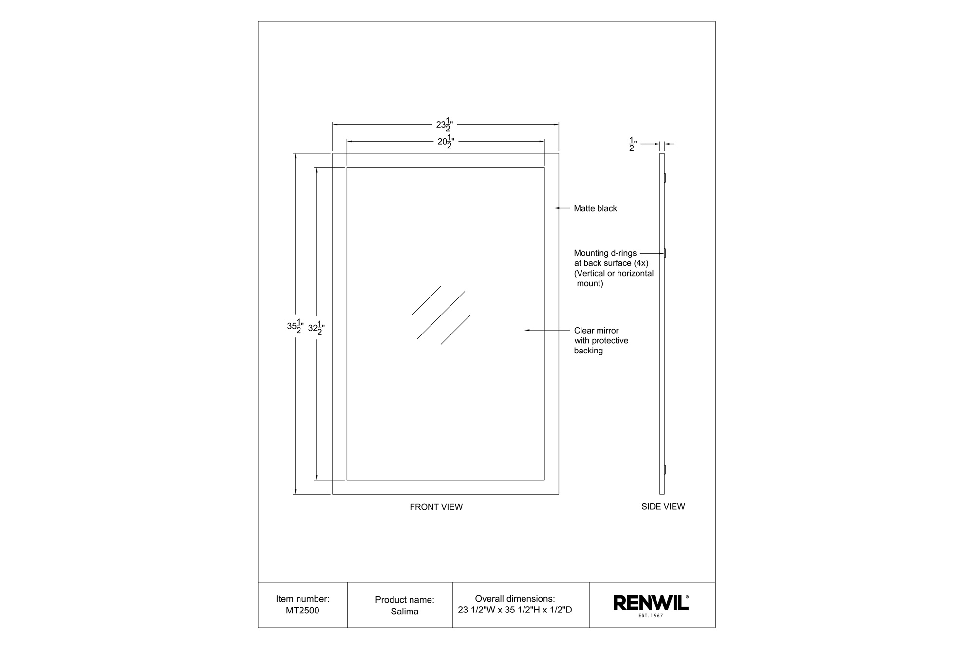 Renwil - Salima Wall Mirror