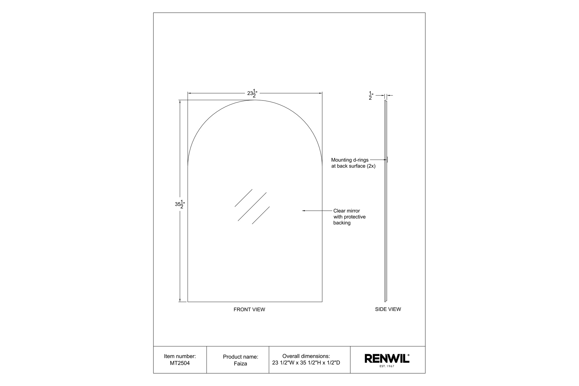 Renwil™ - Faiza Wall Mirror