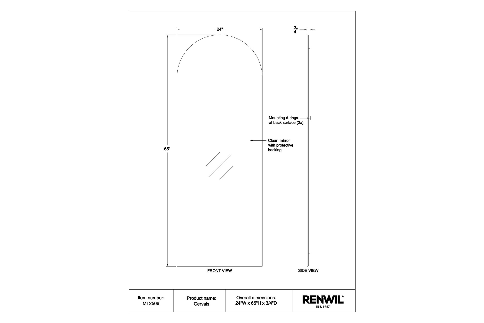 Renwil™ - Gervais Wall Mirror