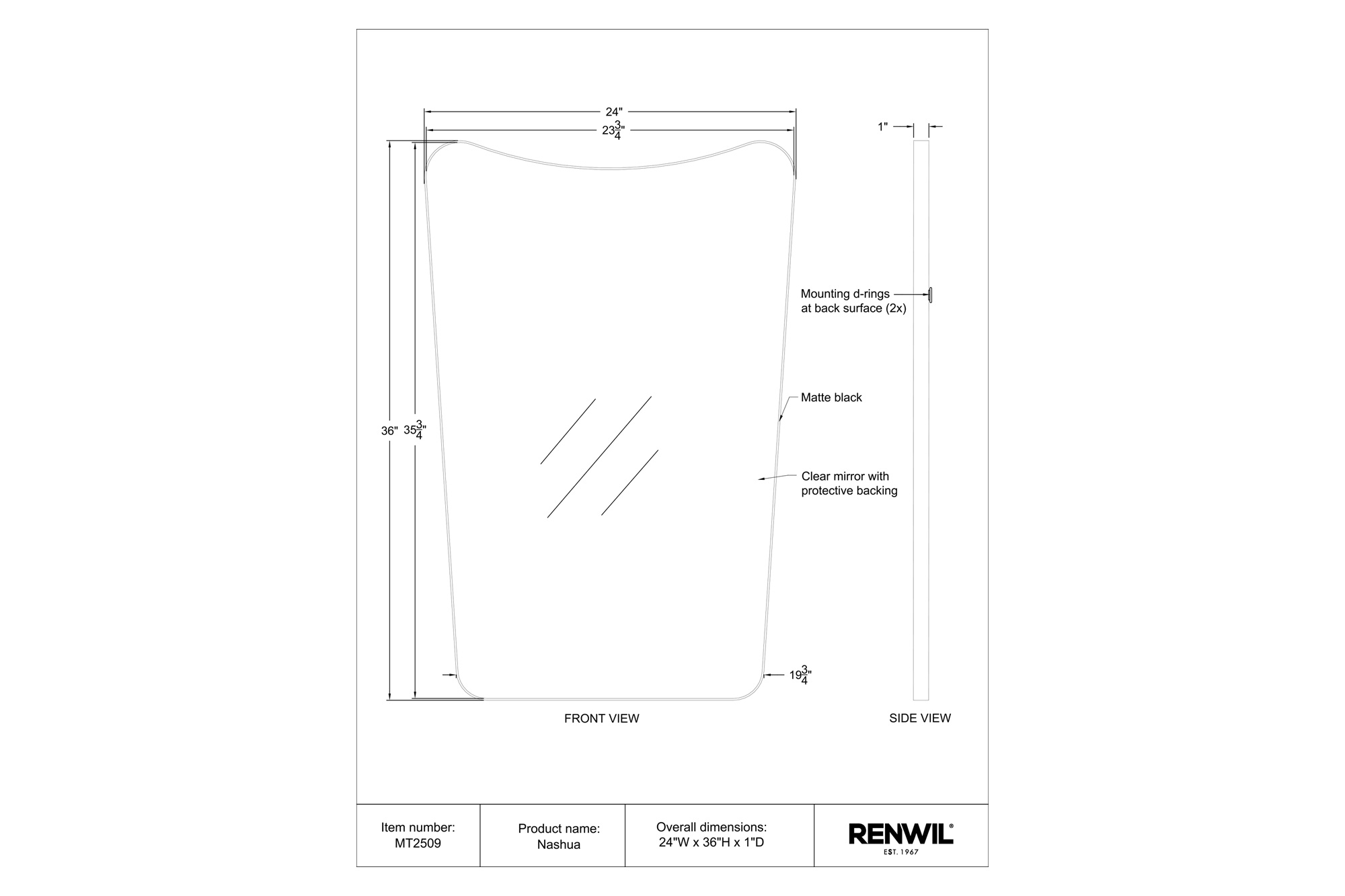 Renwil™ - Nashua Wall Mirror