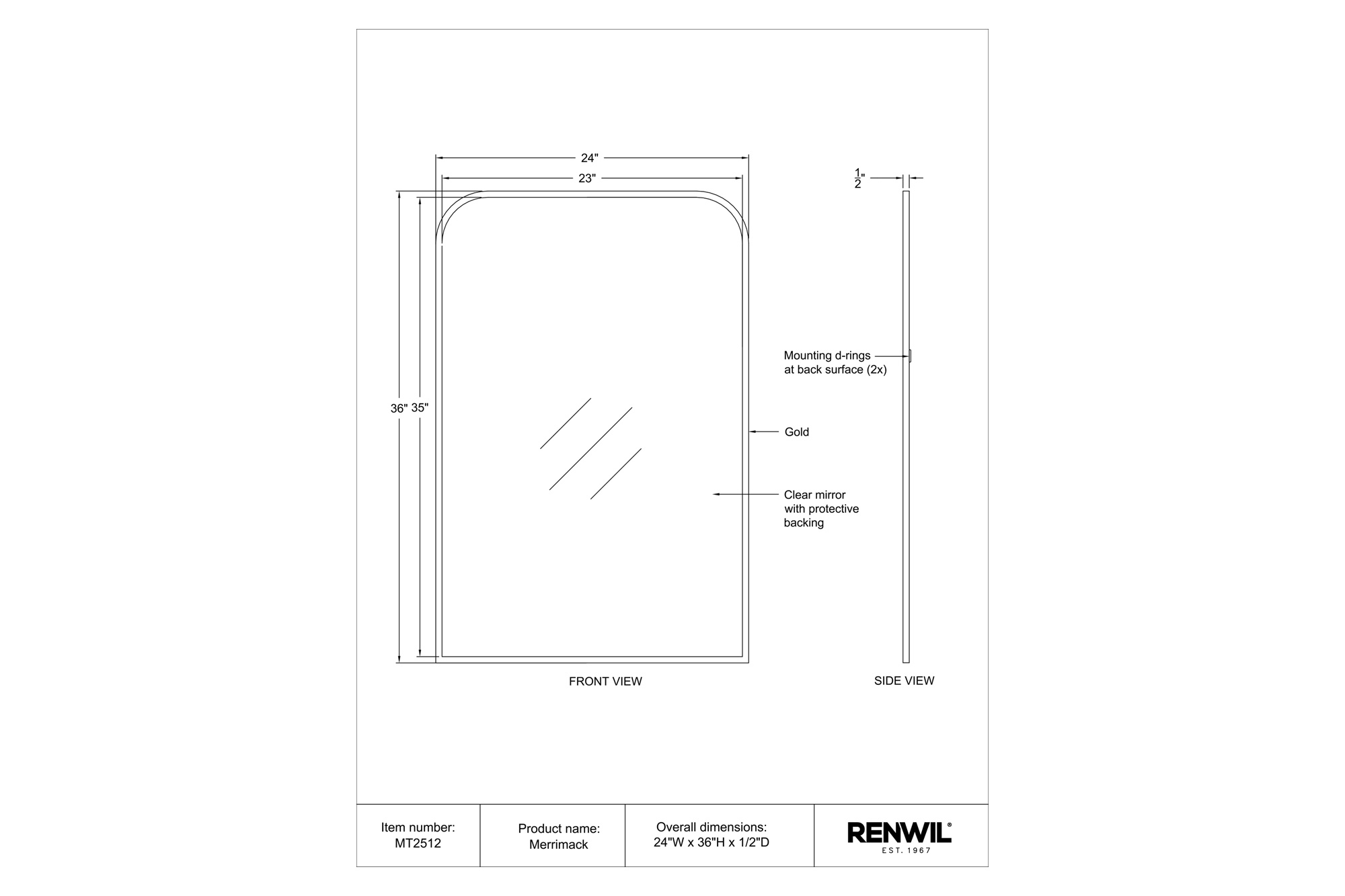 Renwil™ - Merrimack Wall Mirror