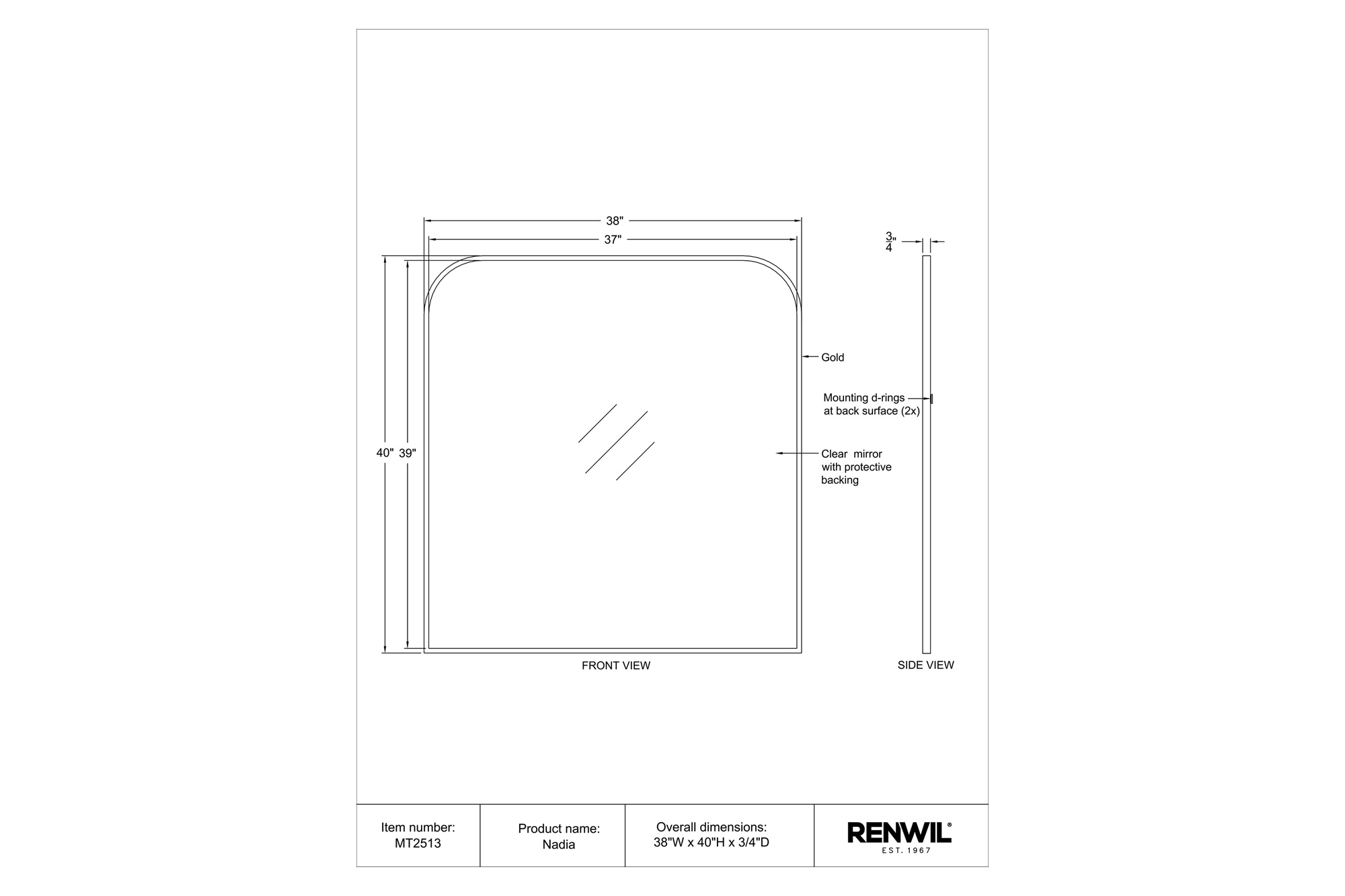 Renwil™ - Nadia Wall Mirror