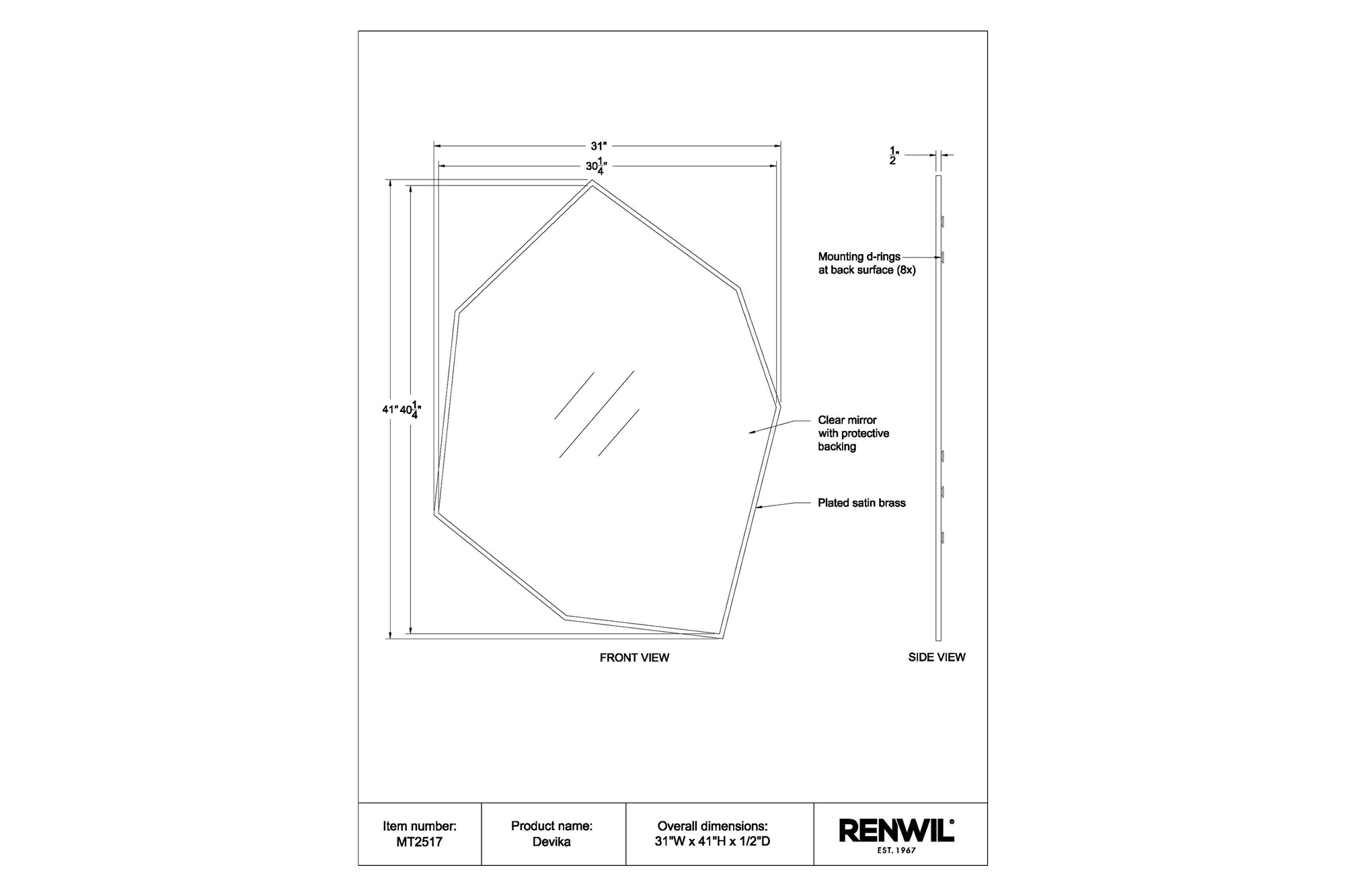 Renwil™ - Devika Wall Mirror