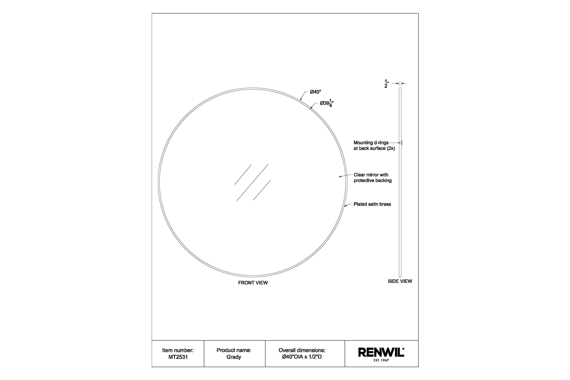 Renwil™ - Grady Wall Mirror