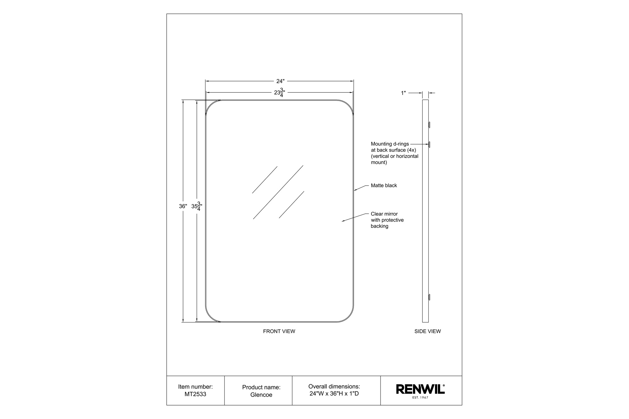 Renwil™ - Glencoe Wall Mirror