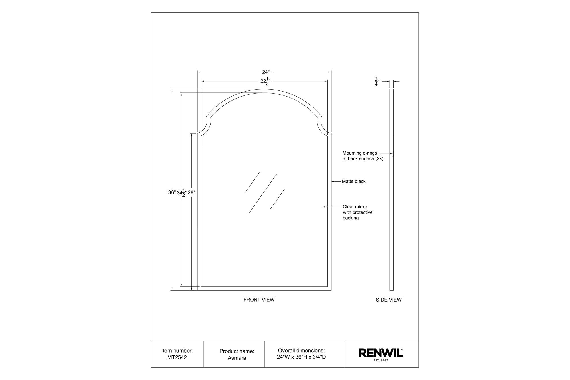 Renwil Asmara Wall Mirror