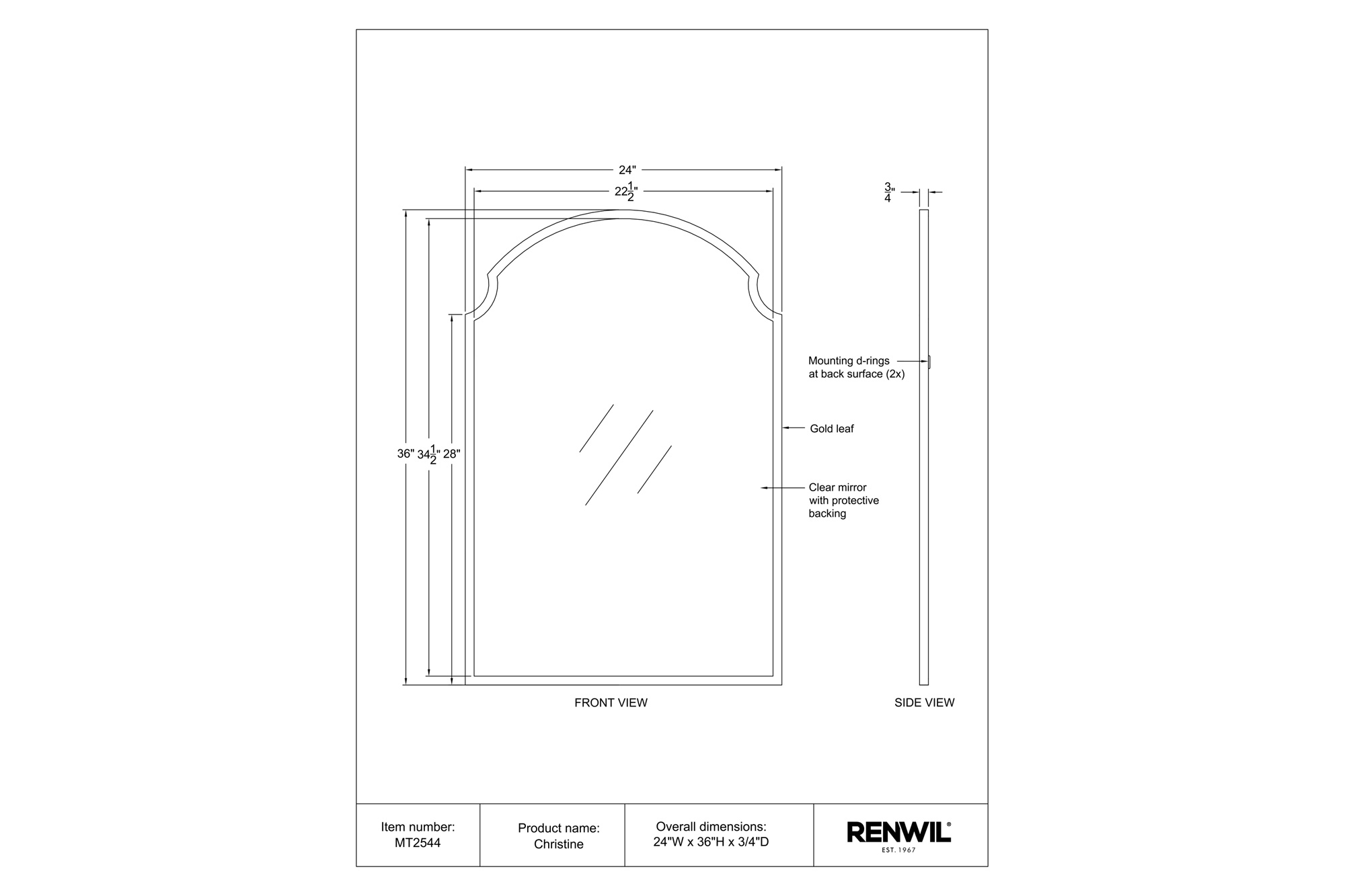 Renwil - Christine Wall Mirror