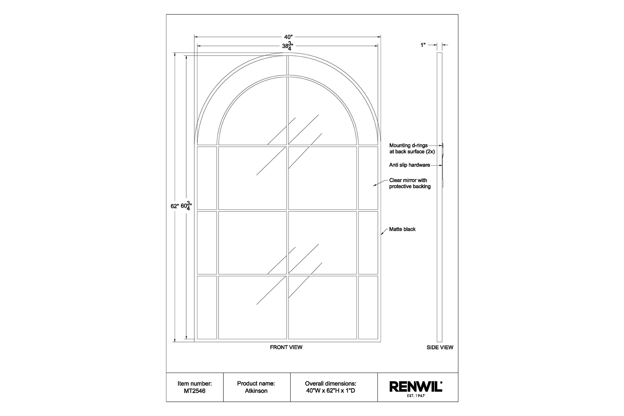 Renwil - Atkinson Wall Mirror