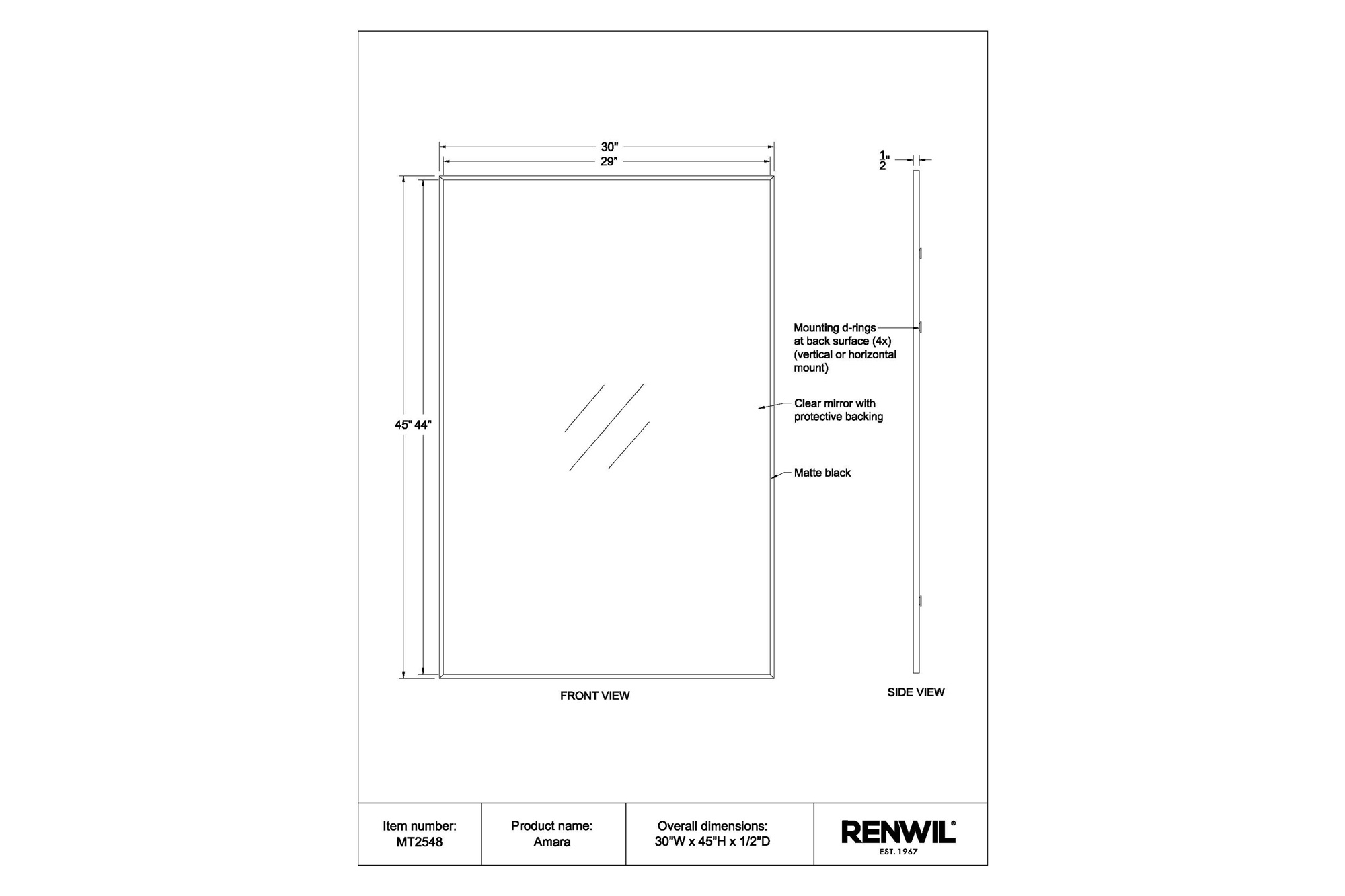 Renwil Amara Wall Mirror