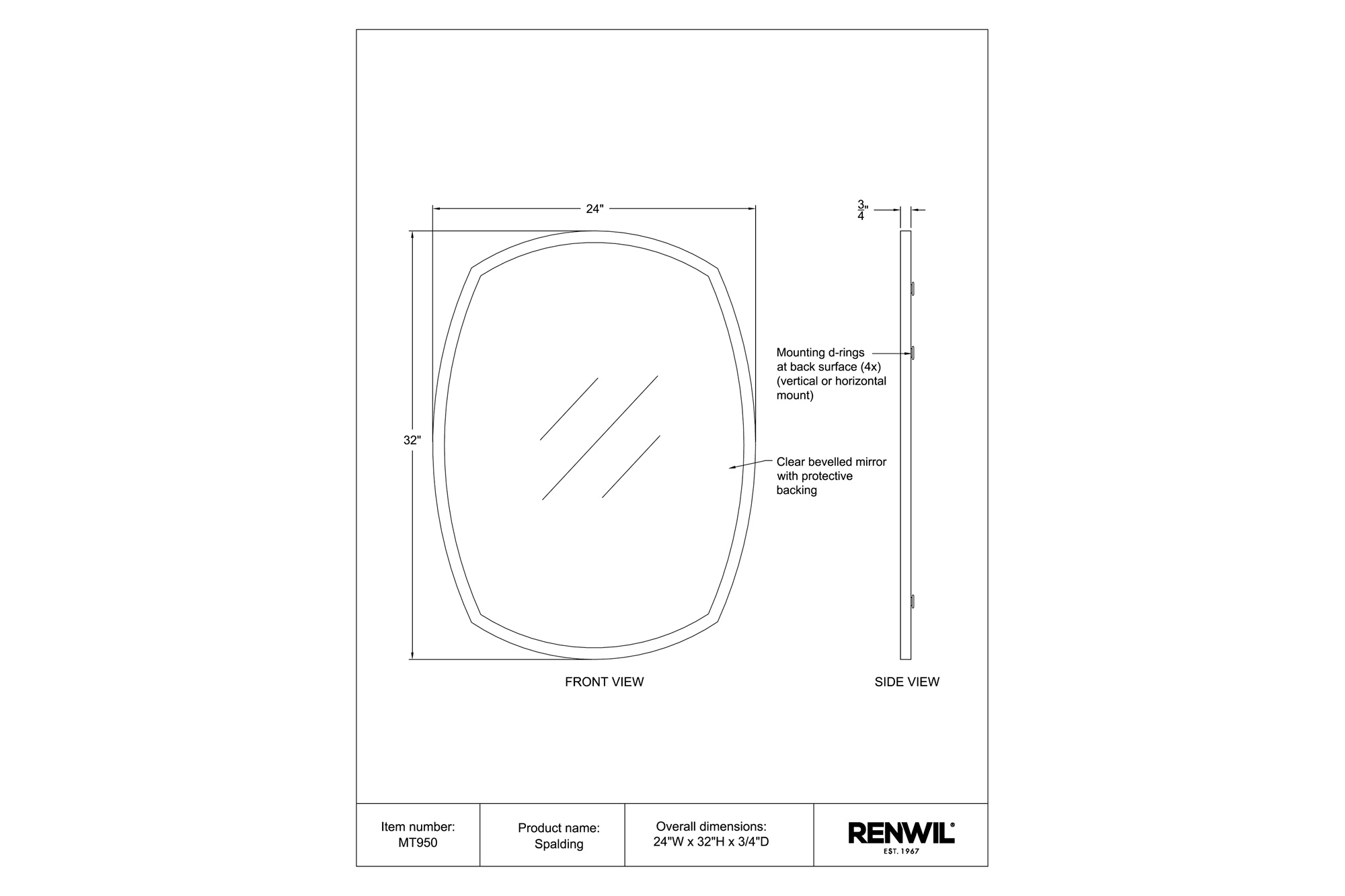 Renwil™ - Spalding Wall Mirror