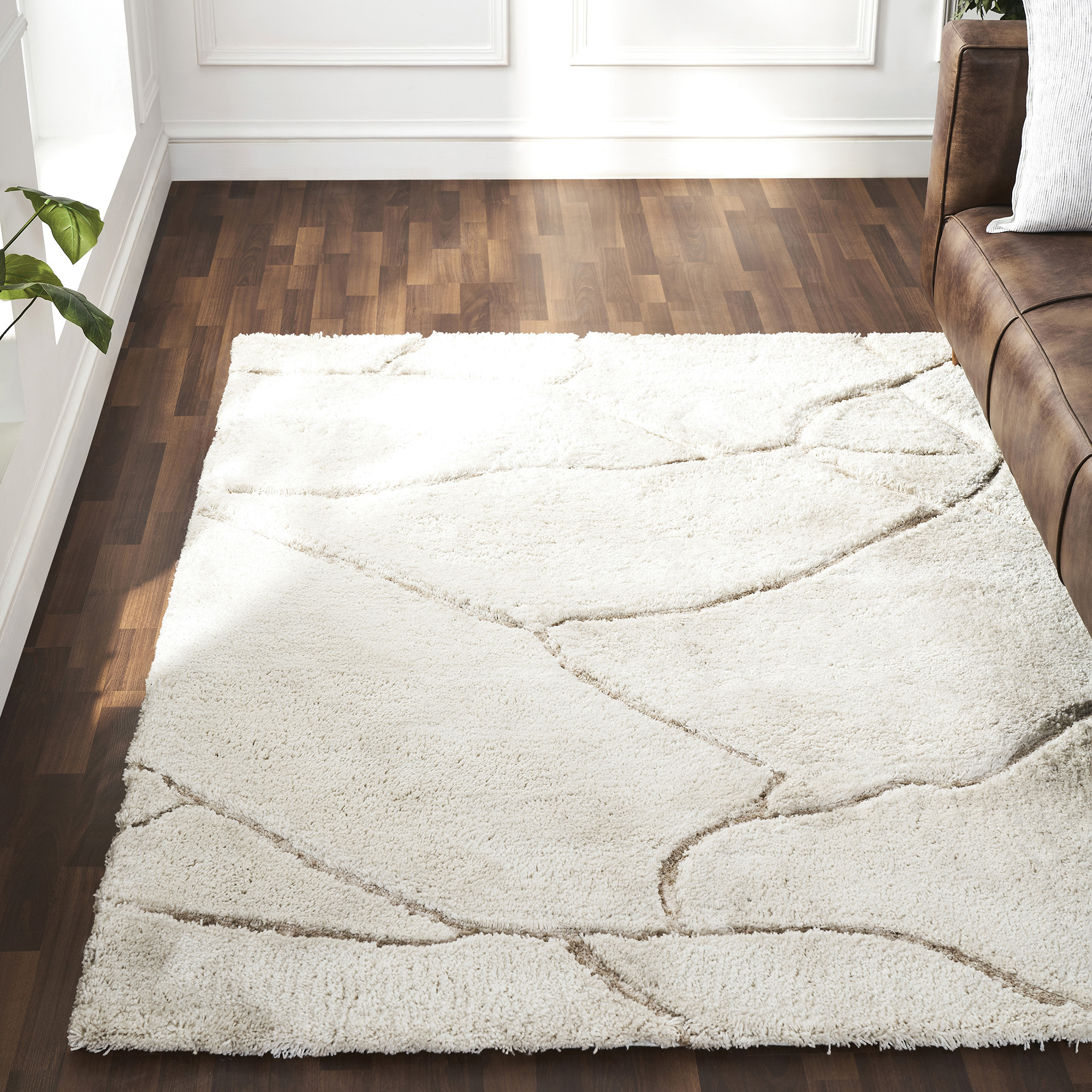 Renwil Allen 10036 Rug - Off White/Taupe, 9,1" X 13,1"