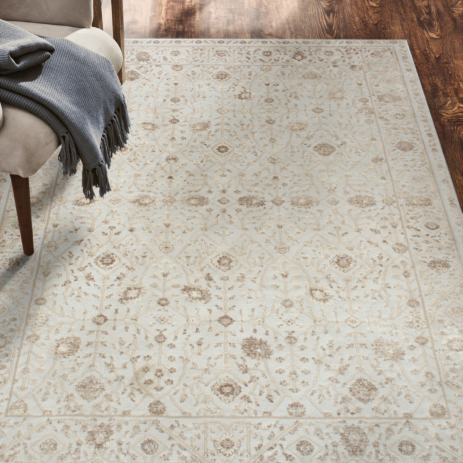 Renwil Ariella 10187 Rug - Cream/Brown, 9,1" X 13,1"