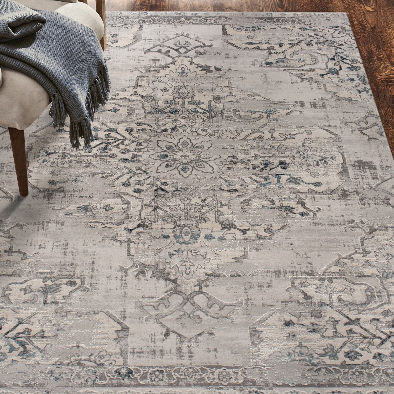 Renwil Ariella 18390 Rug - Gray/Blue, 9,1" X 13,1"