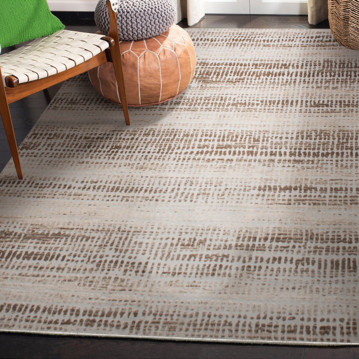 Renwil™ Ariella 20035 Rug - Cream/Brown, 9,1" X 13,1"