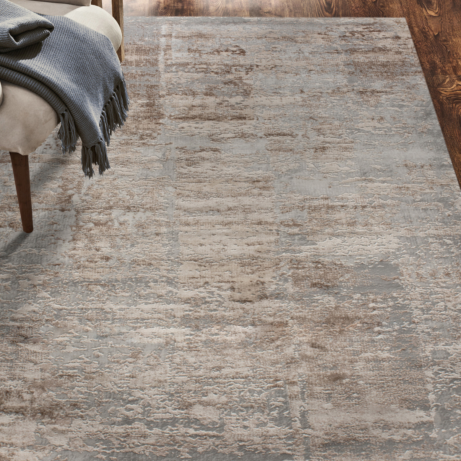 Renwil Ariella 45112 Rug - Gray/Brown, 7,1" X 10,2"