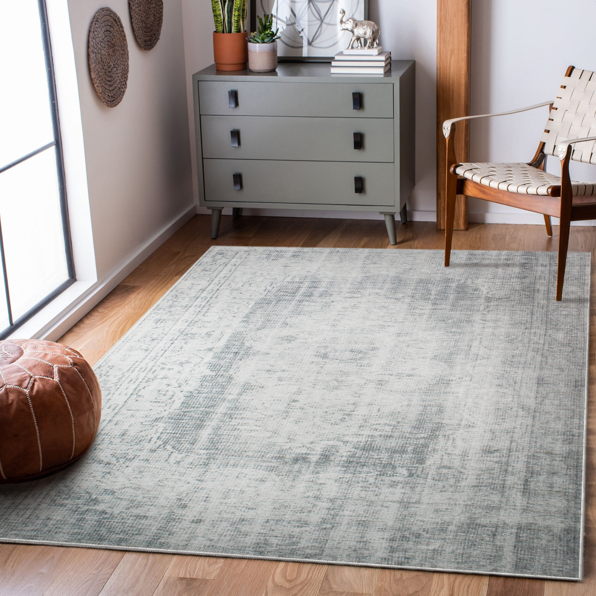 Renwil™ Fallon 30213 Runner Rug - Distressed Dusty Blue, 2,6" X 10"