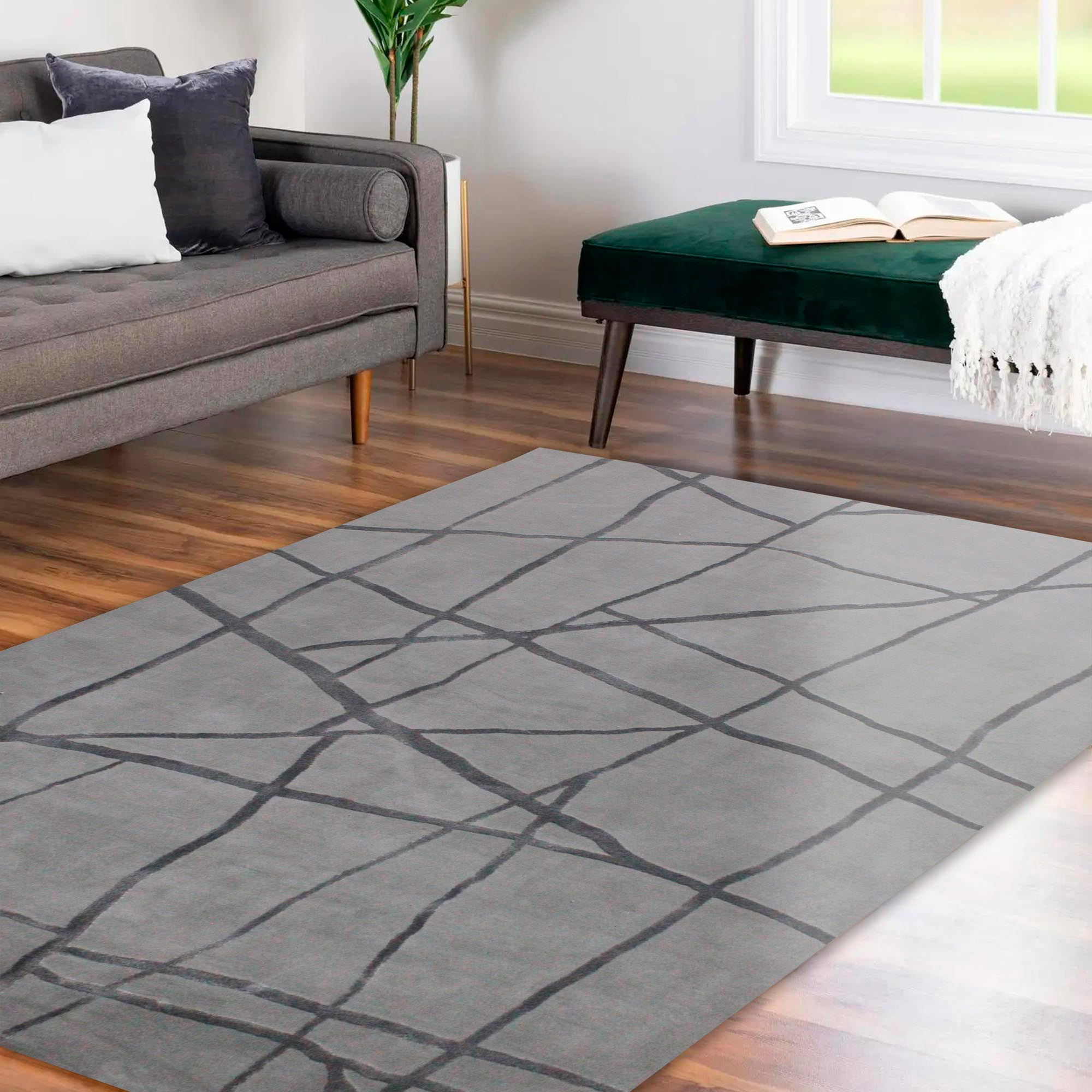 Renwil™ Mantle Rug - Gray/Blue, 16" X 16"