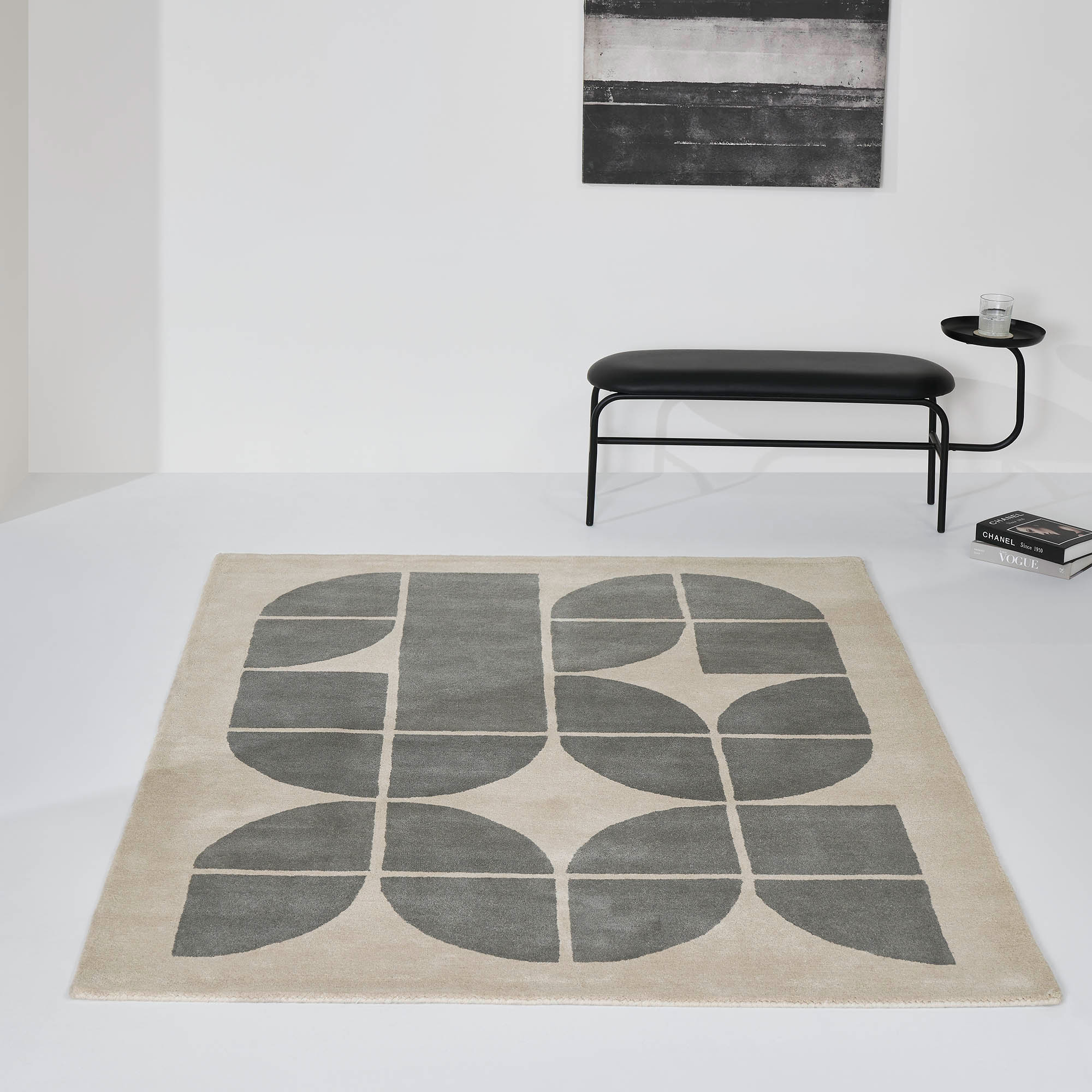 Renwil™ Perseverance Rug - Oatmeal/Charcoal, 16" X 16"