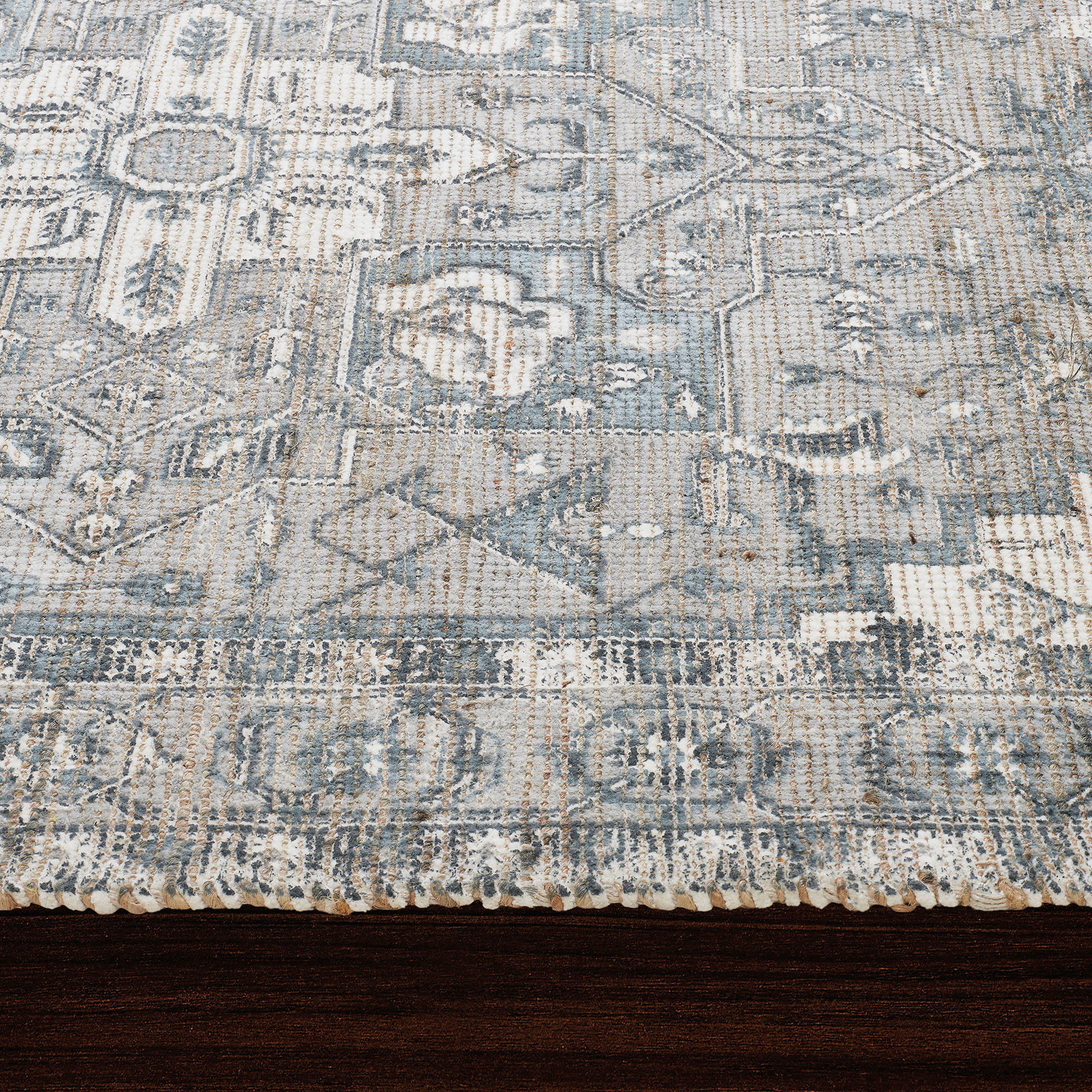 Renwil™ Pongola Rug - Natural/Teal, 5,3" X 7,3"