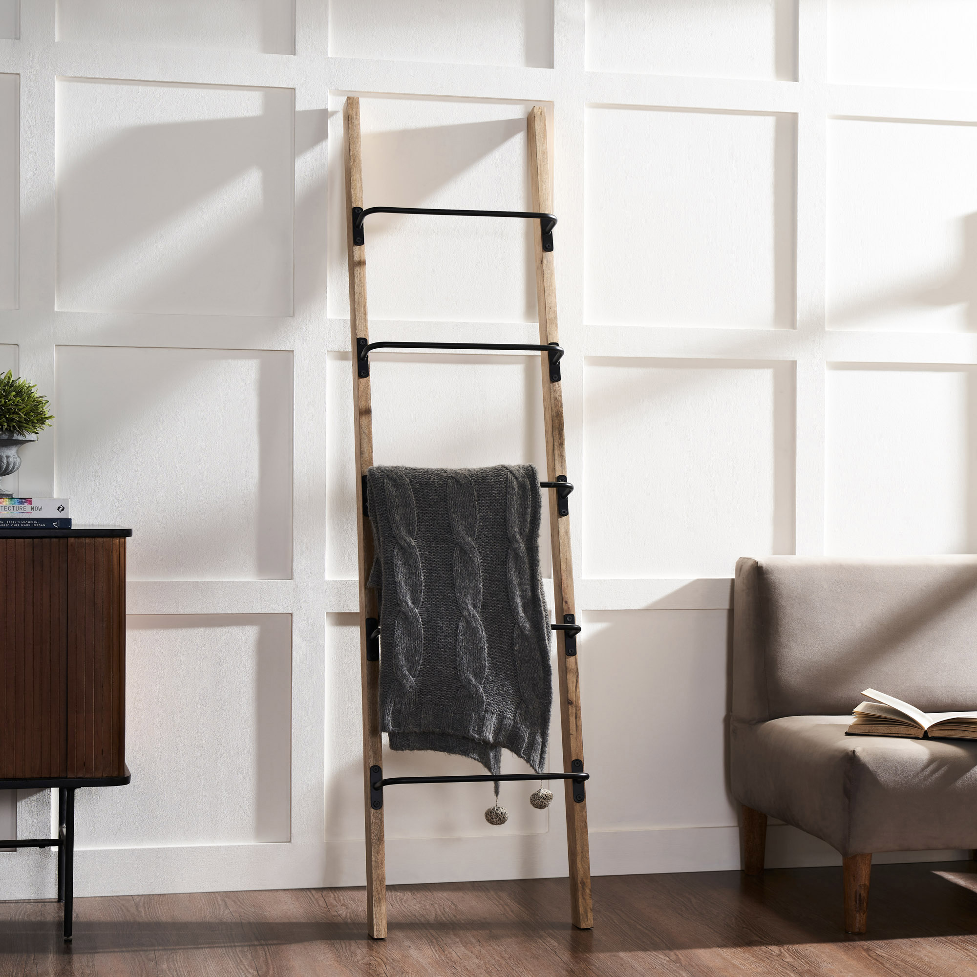 Renwil™ Marieta Decorative Blanket Ladder - Mango Wood