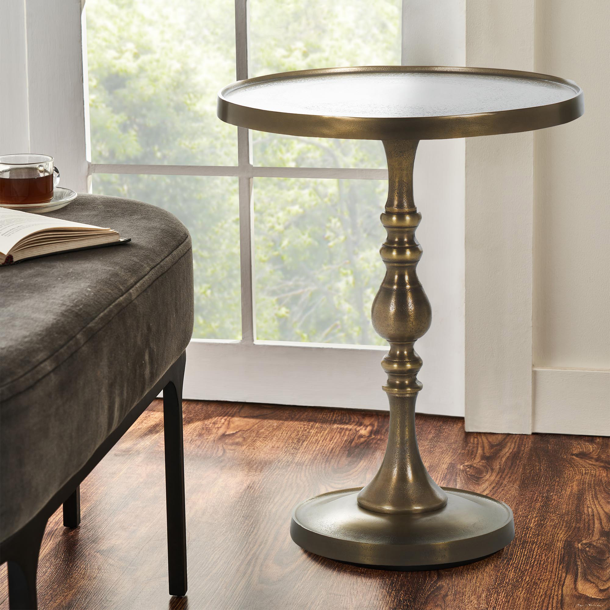 Renwil™ Romina Accent Table - Antique Brass