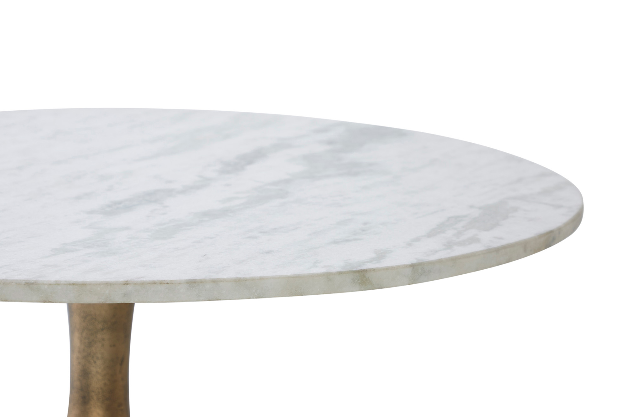 Renwil™ Lovisa Coffee Table - White Marble/Antique Brass