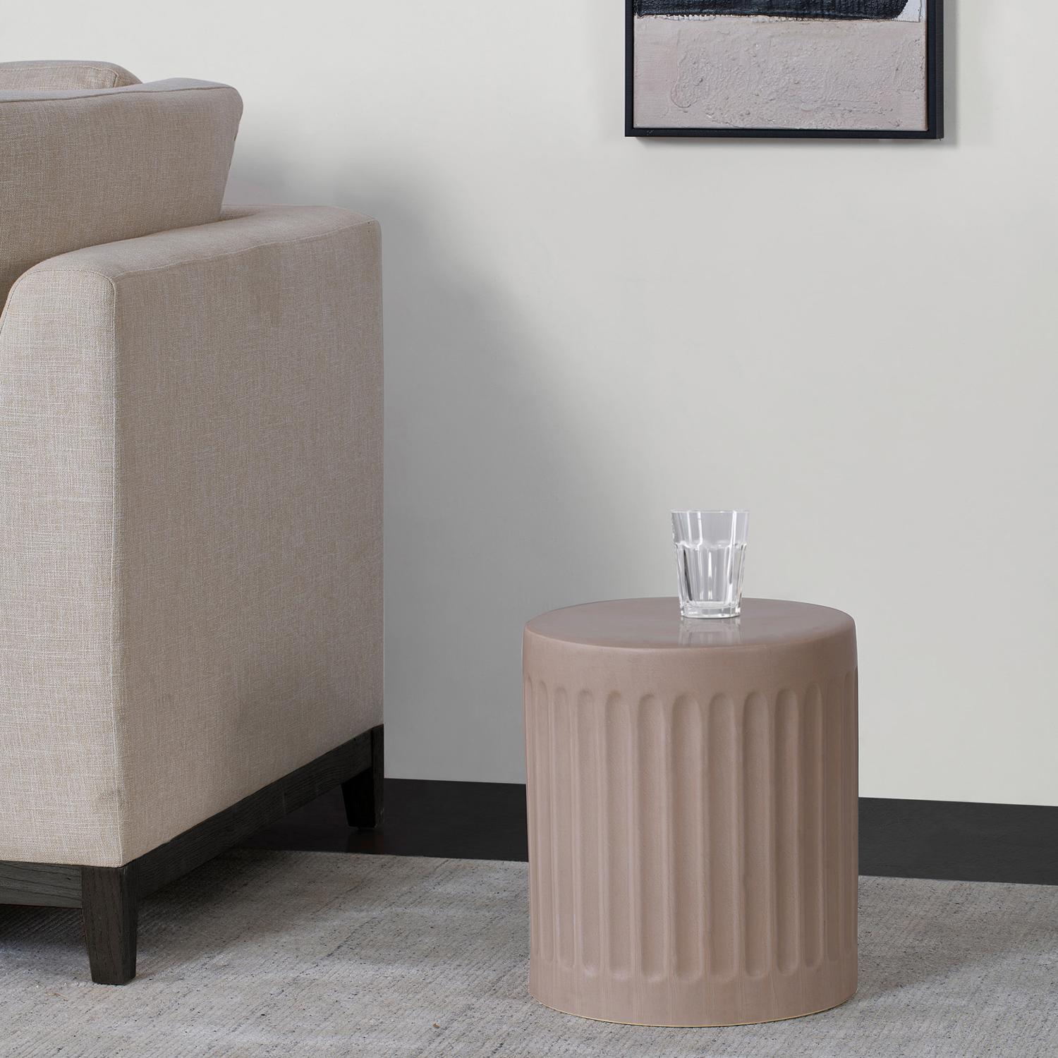 Renwil™ Daria Outdoor Accent Table - Taupe Matte