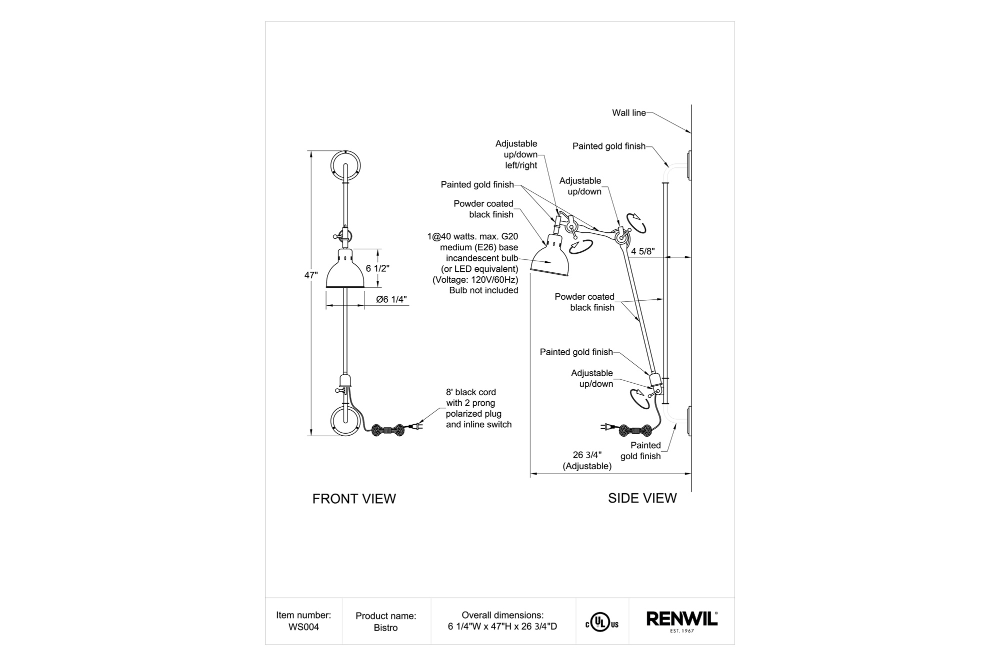 Renwil - Bristo Wall Sconces