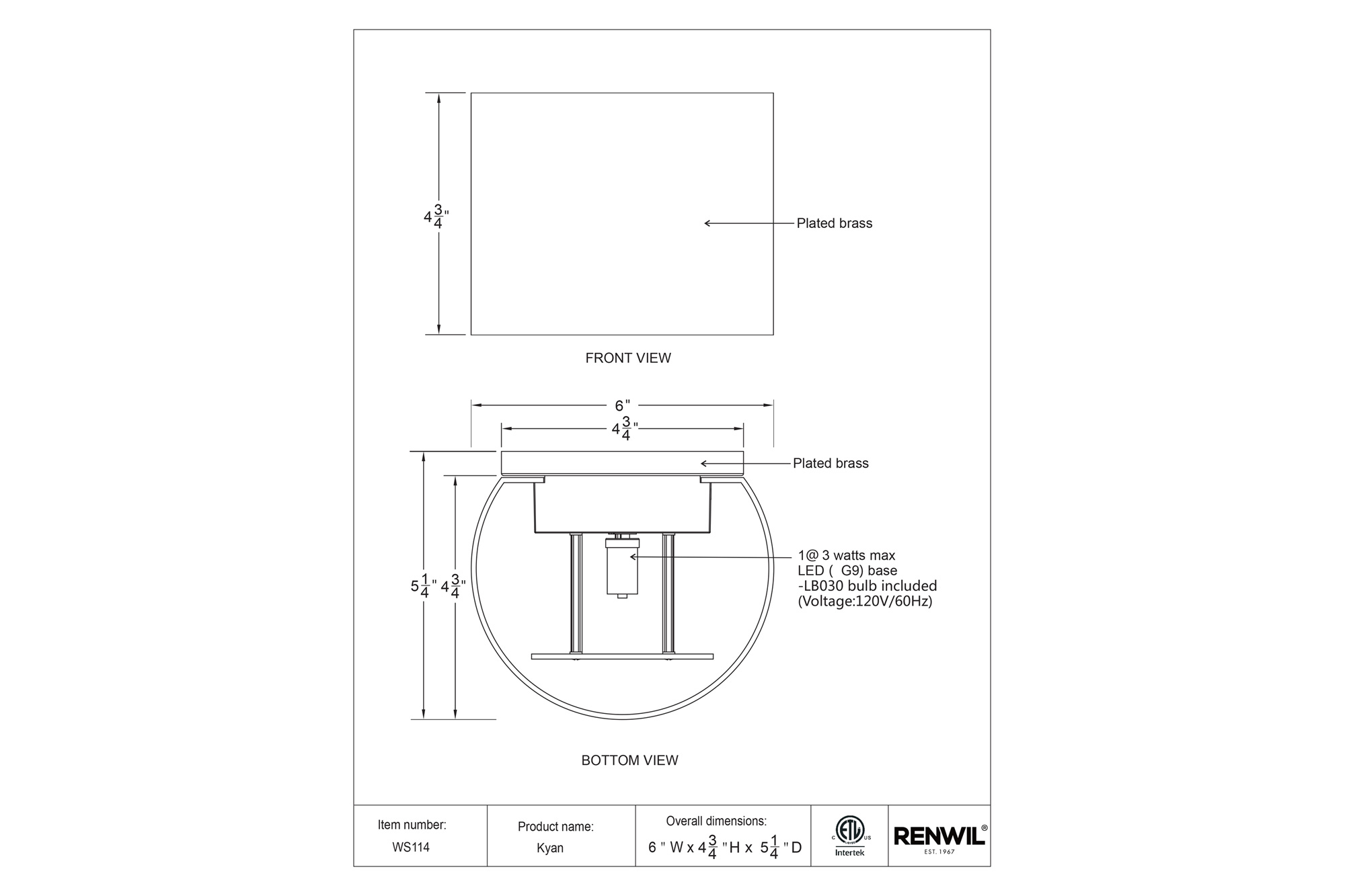 Renwil™ Kyan Wall Sconces - Brass