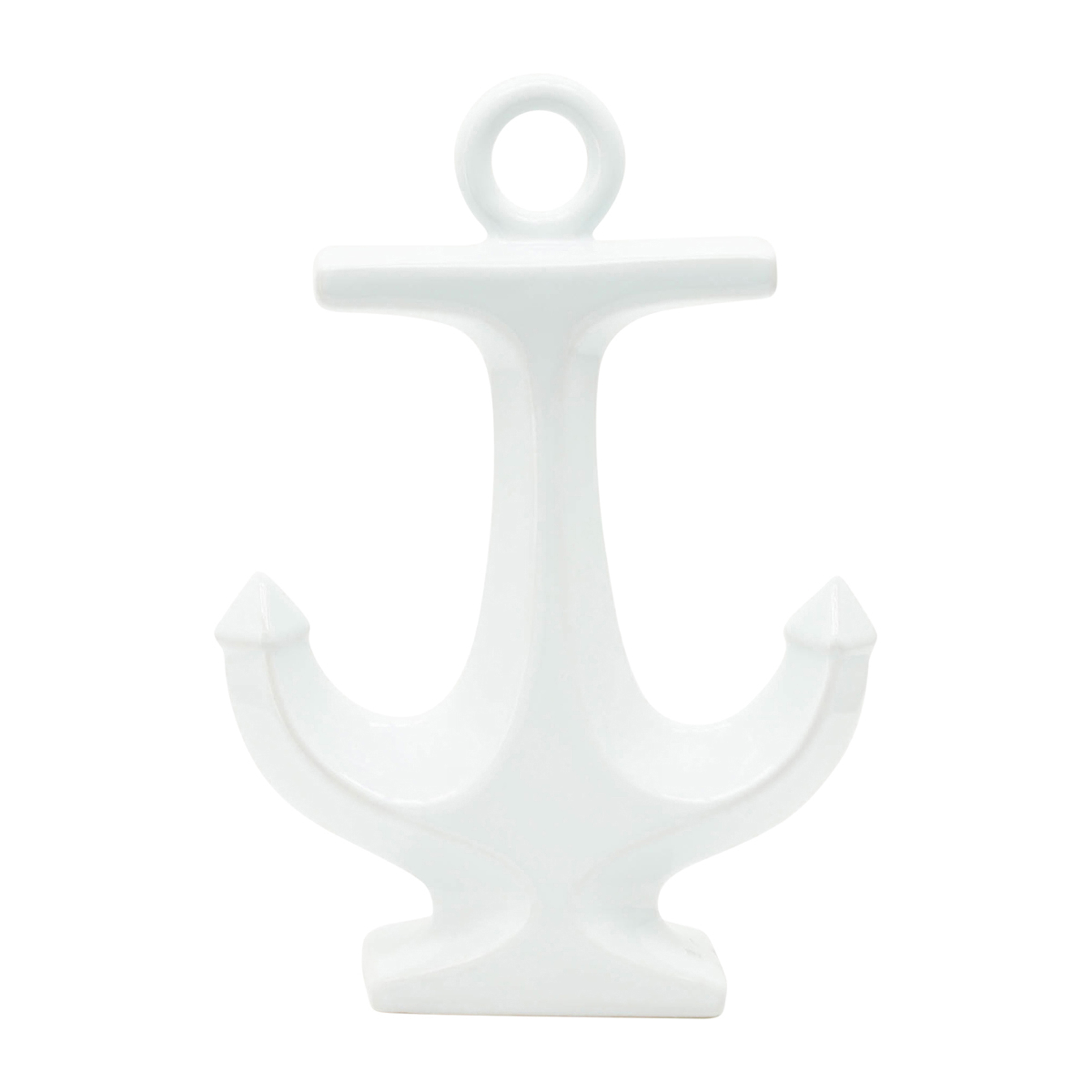 Sagebrook 10" Ceramic Anchor - White