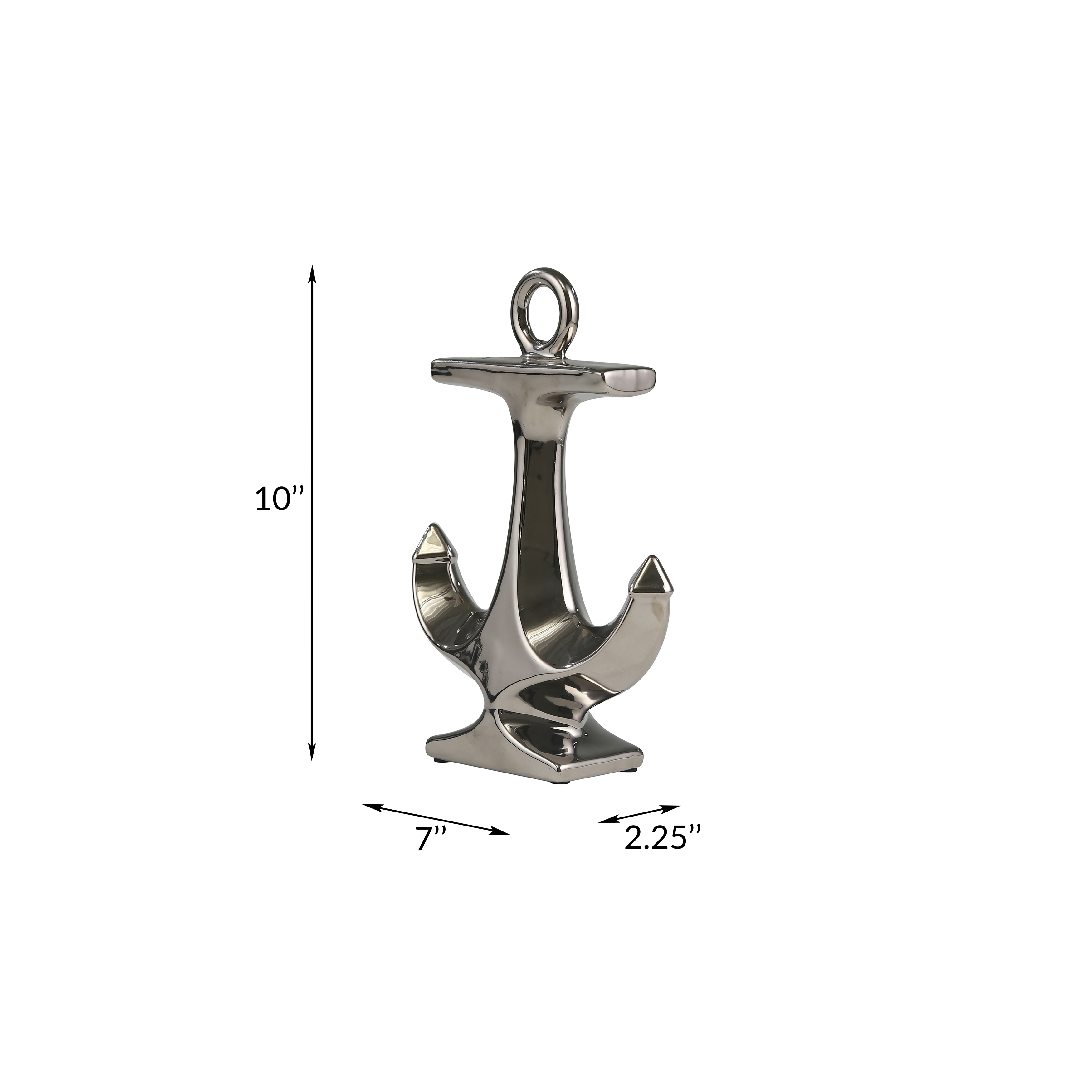 Sagebrook™ 10" Ceramic Anchor - Silver