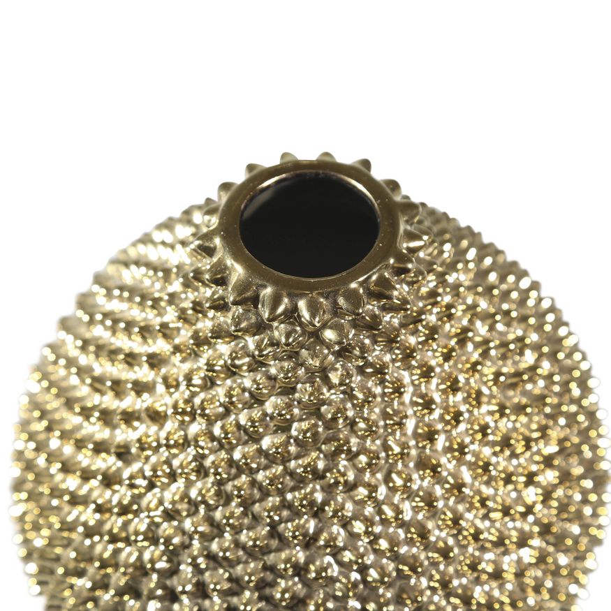 Sagebrook 8" Spiked Ceramic Vase - Gold