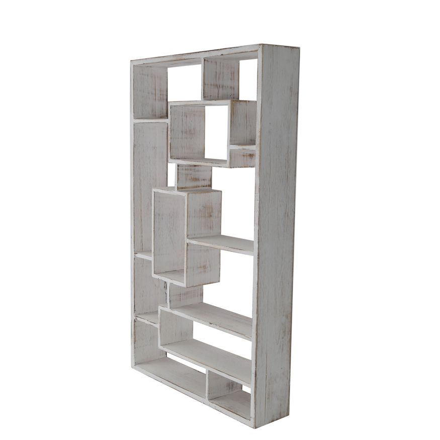 Sagebrook Wooden Multi-Tier Wall Shelf - Whitewash