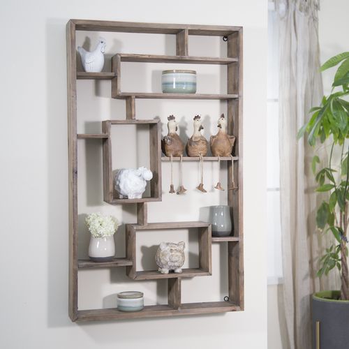 Sagebrook Wooden Wall Shelf - Brown