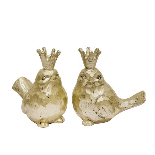 Sagebrook Birds With Crowns (Set Of 3)