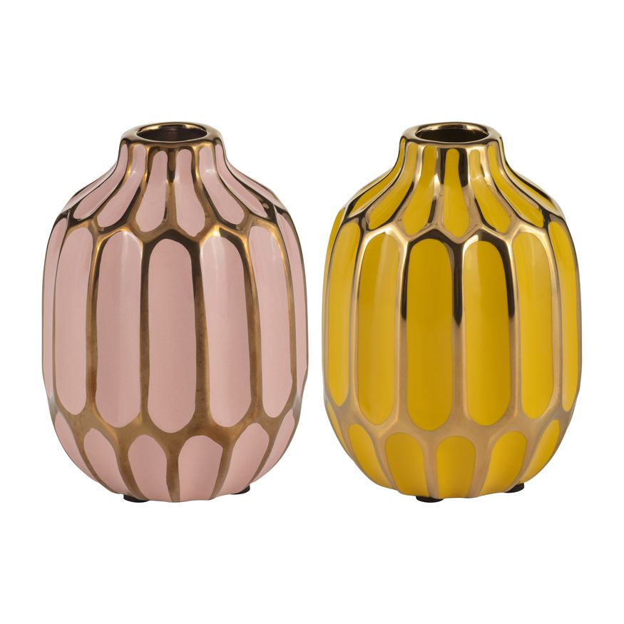 Sagebrook - 5" Ceramic Vase (Set Of 2)