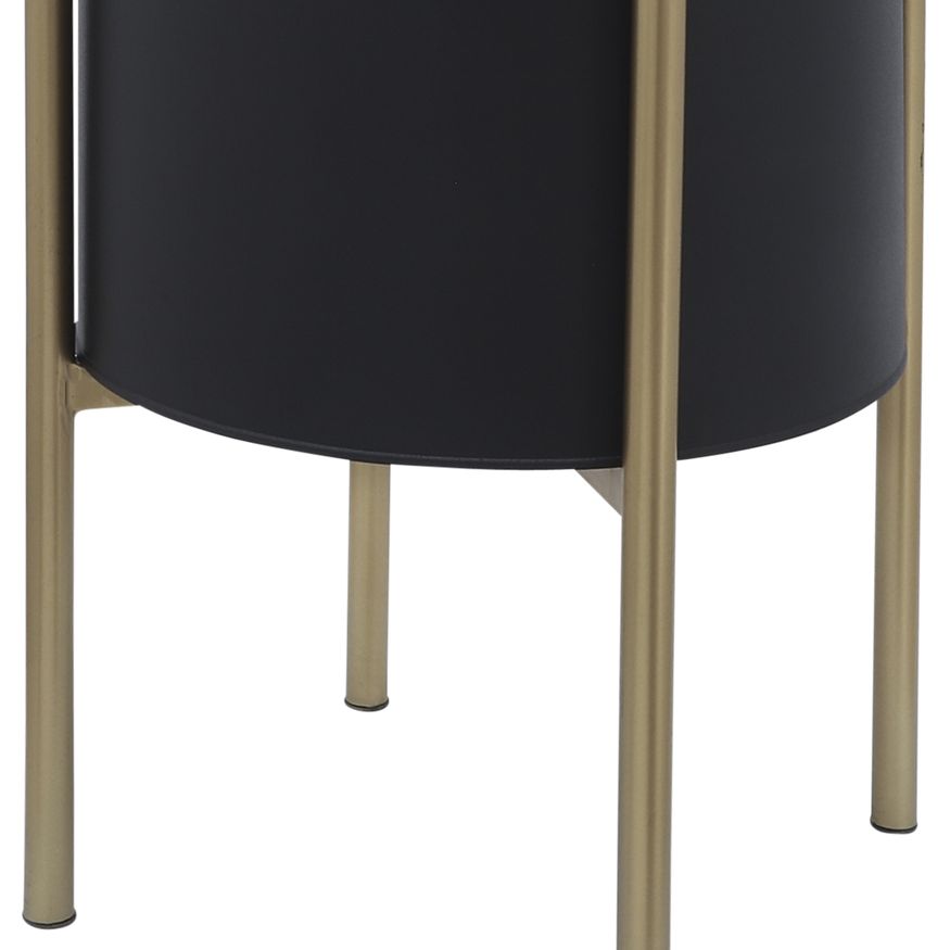 Sagebrook™ Planters On Metal Stand (Set Of 2) - Black/Gold