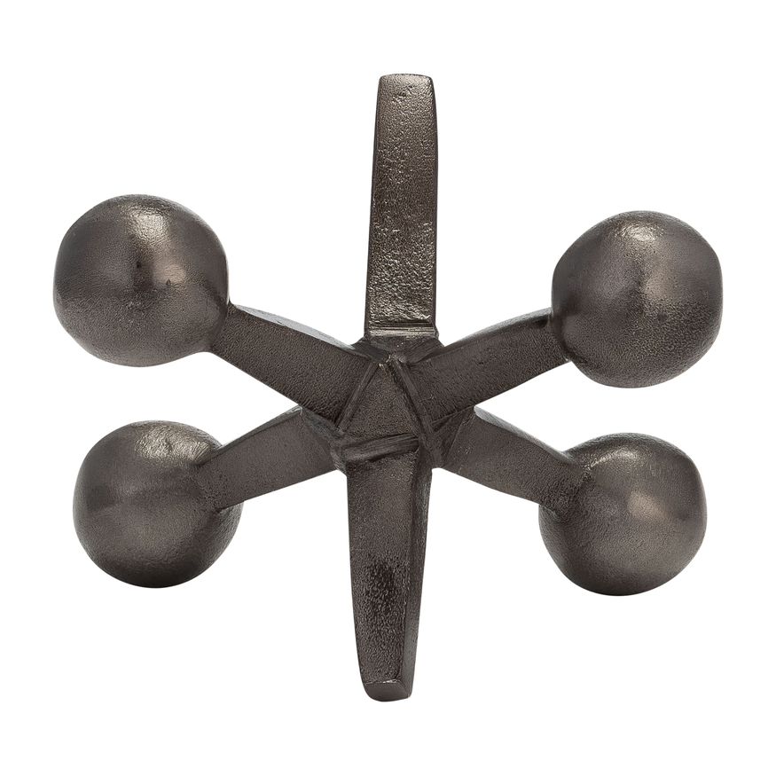 Sagebrook™ 5" Metal Jacks Decor - Gunmetal